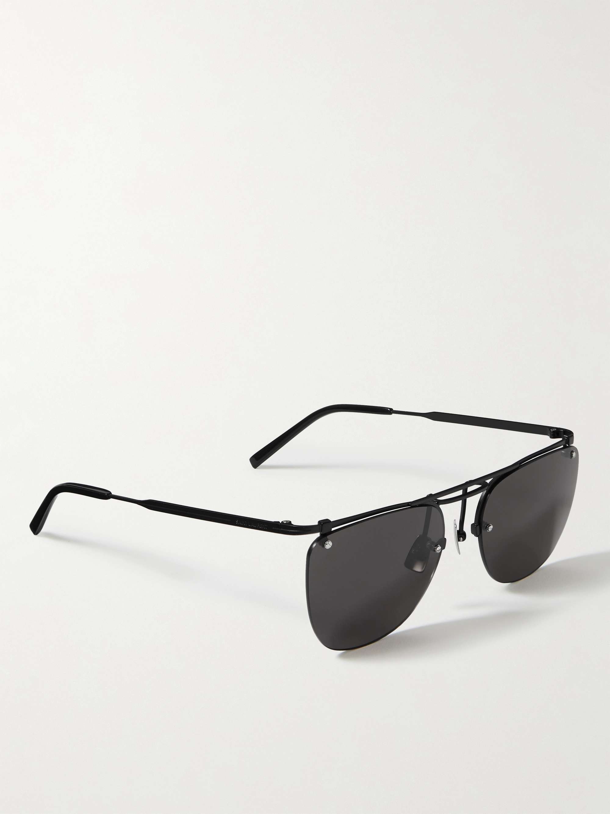SAINT LAURENT EYEWEAR Rimless D-Frame Metal Sunglasses