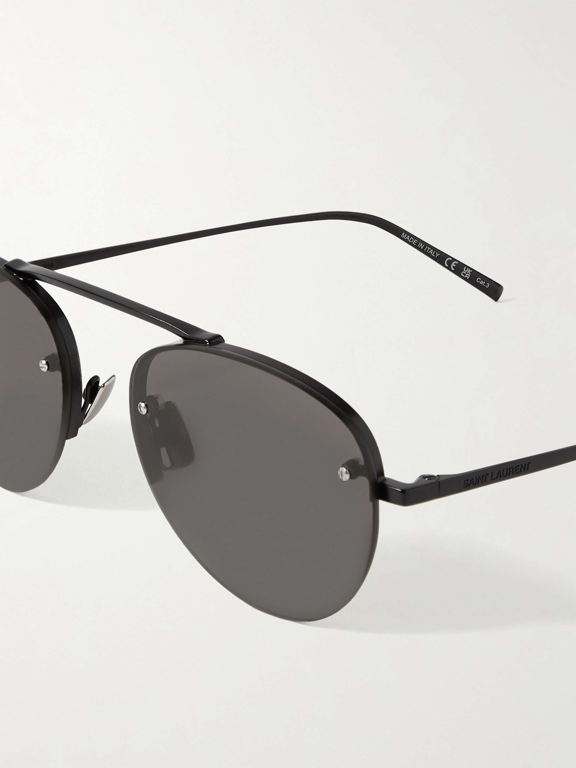 SAINT LAURENT EYEWEAR Aviator-Style Metal Sunglasses