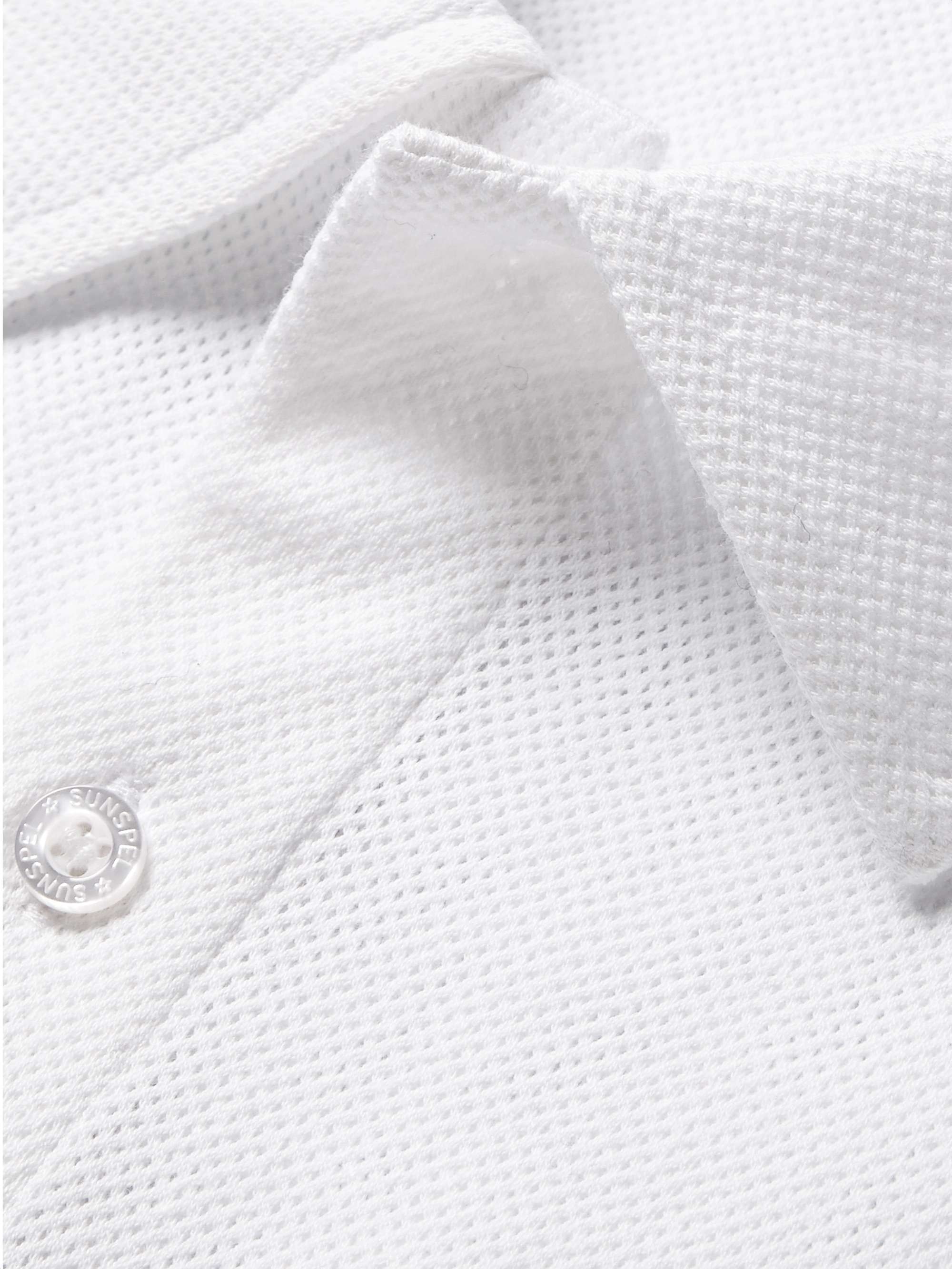SUNSPEL Riviera Slim-Fit Cotton-Mesh Polo Shirt