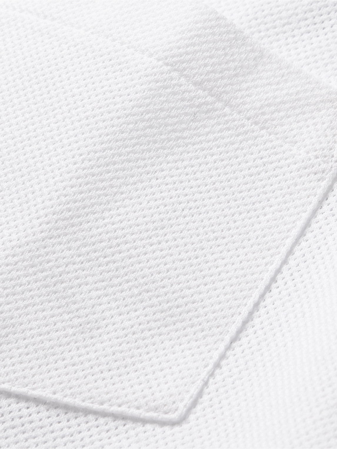 Shop Sunspel Riviera Cotton-mesh Polo Shirt In White