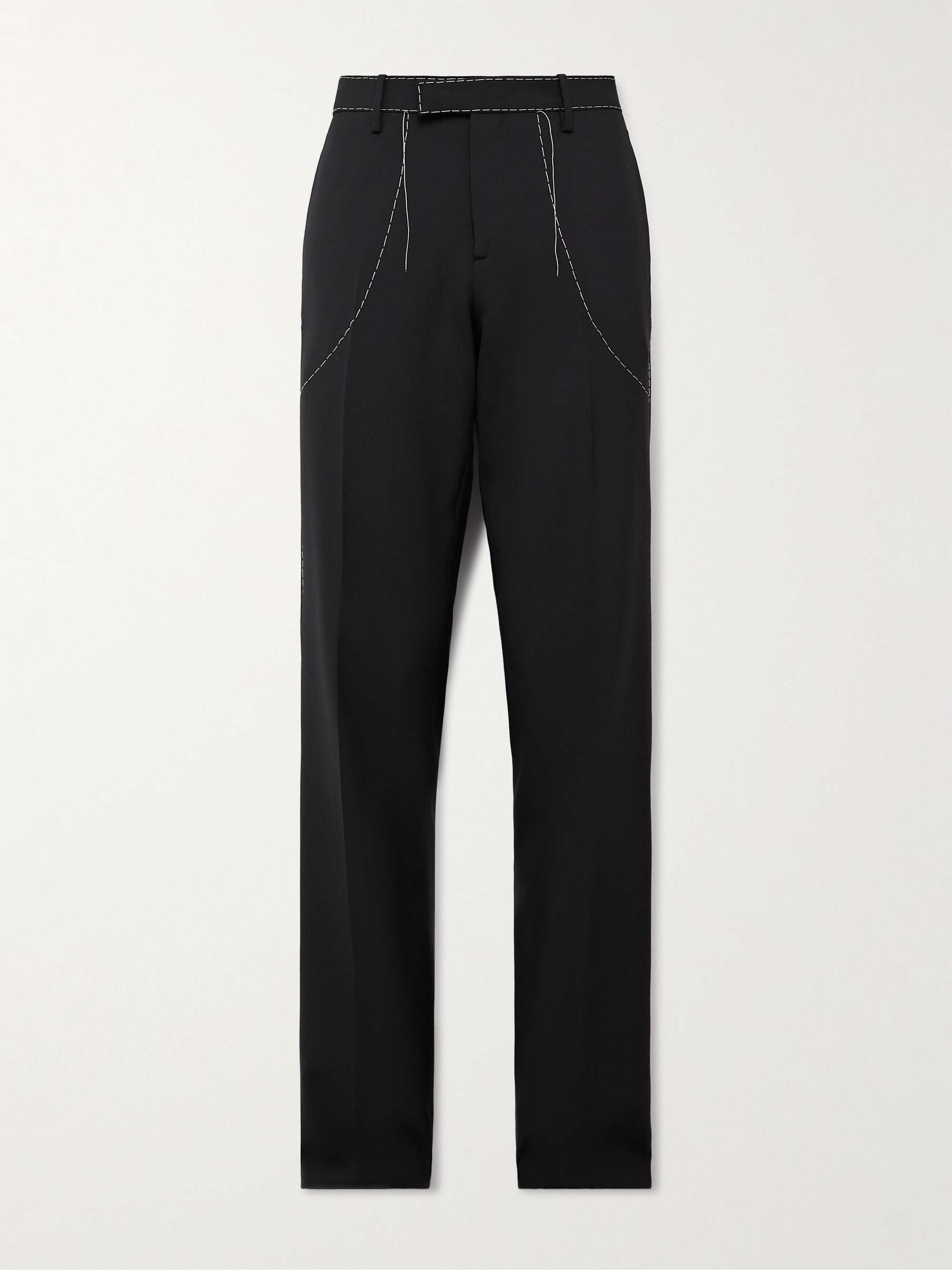 Straight-Leg Woven Trousers