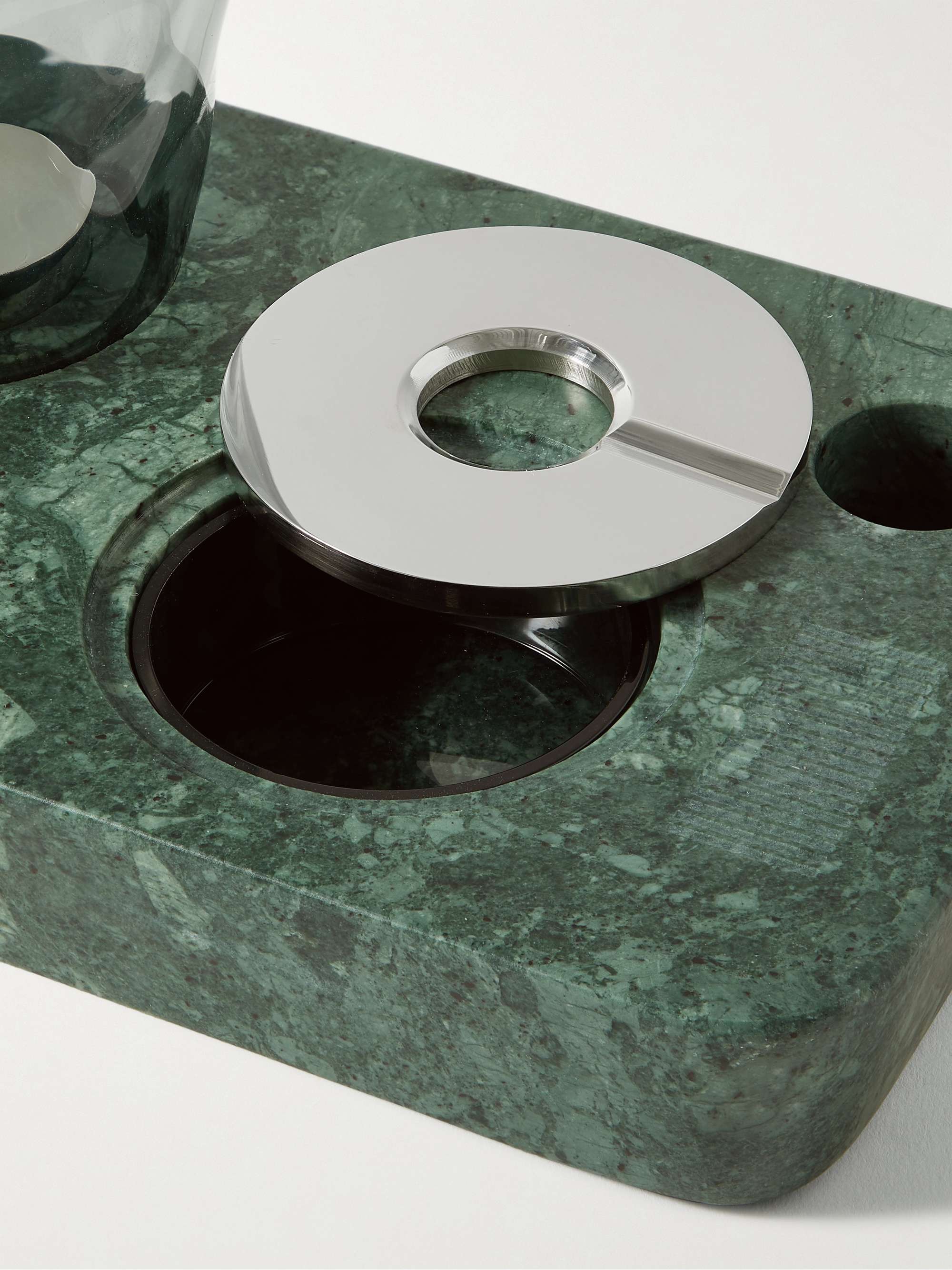 HOUSEPLANT Marble, Glass and Stainless Steel Oil Lamp
