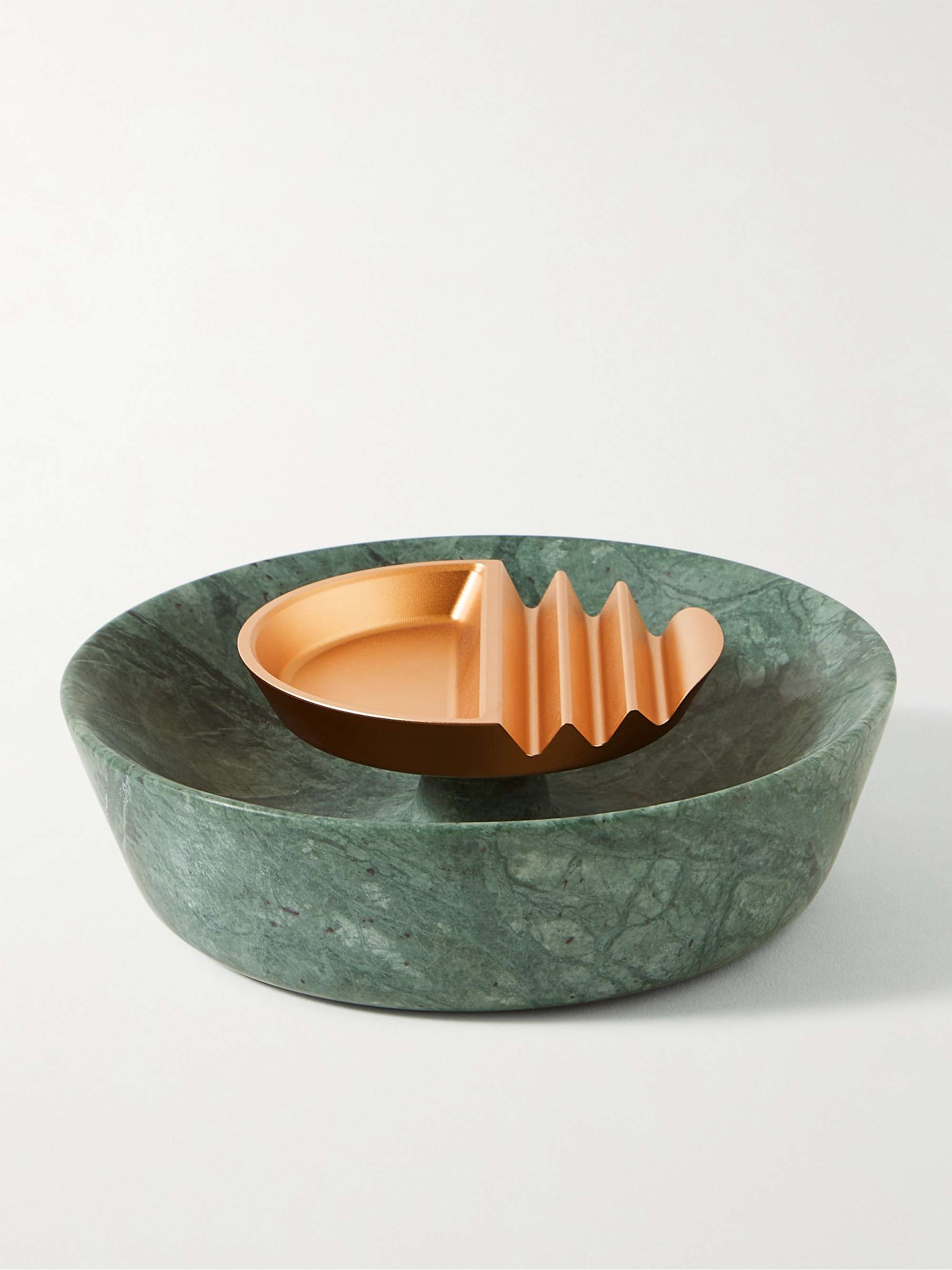 Houseplant Ridge Marble and Aluminium Ashtray