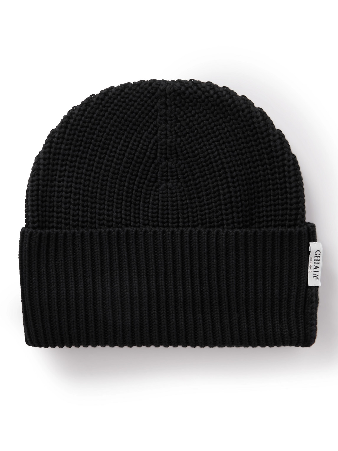 Logo-Appliquéd Ribbed Cotton Beanie