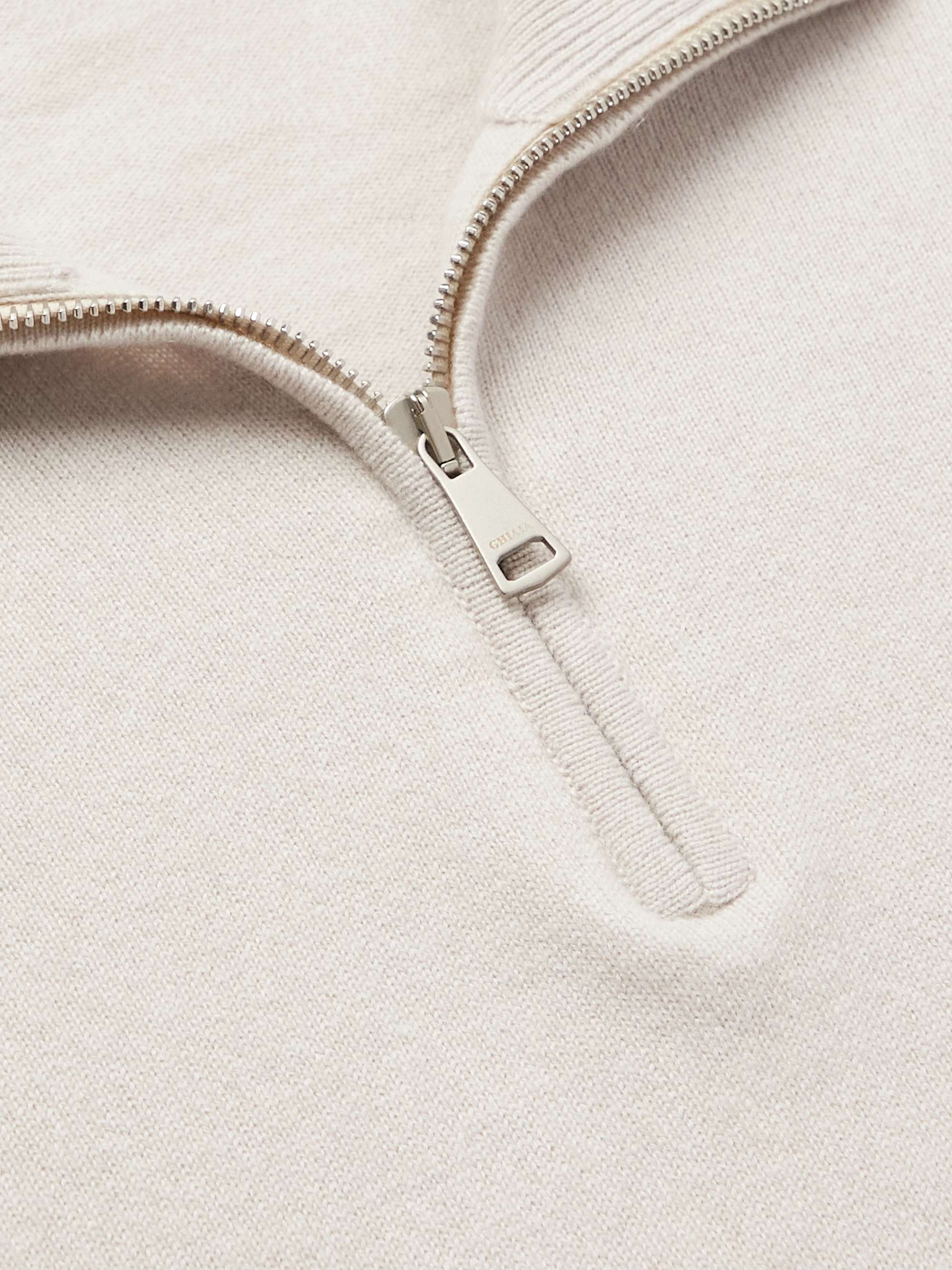 GHIAIA CASHMERE Cashmere Half-Zip Sweater