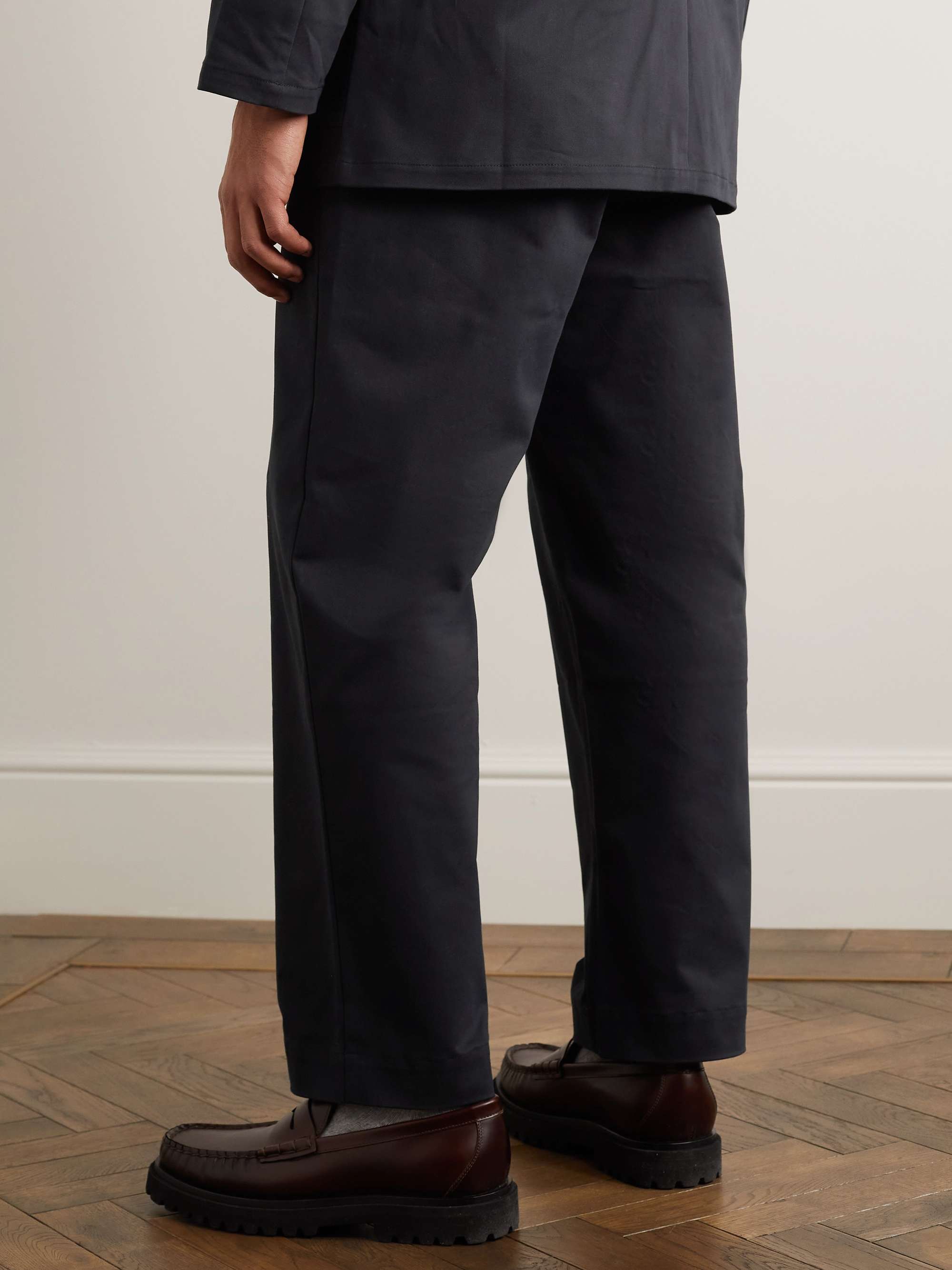 GHIAIA CASHMERE Straight-Leg Cotton Chinos