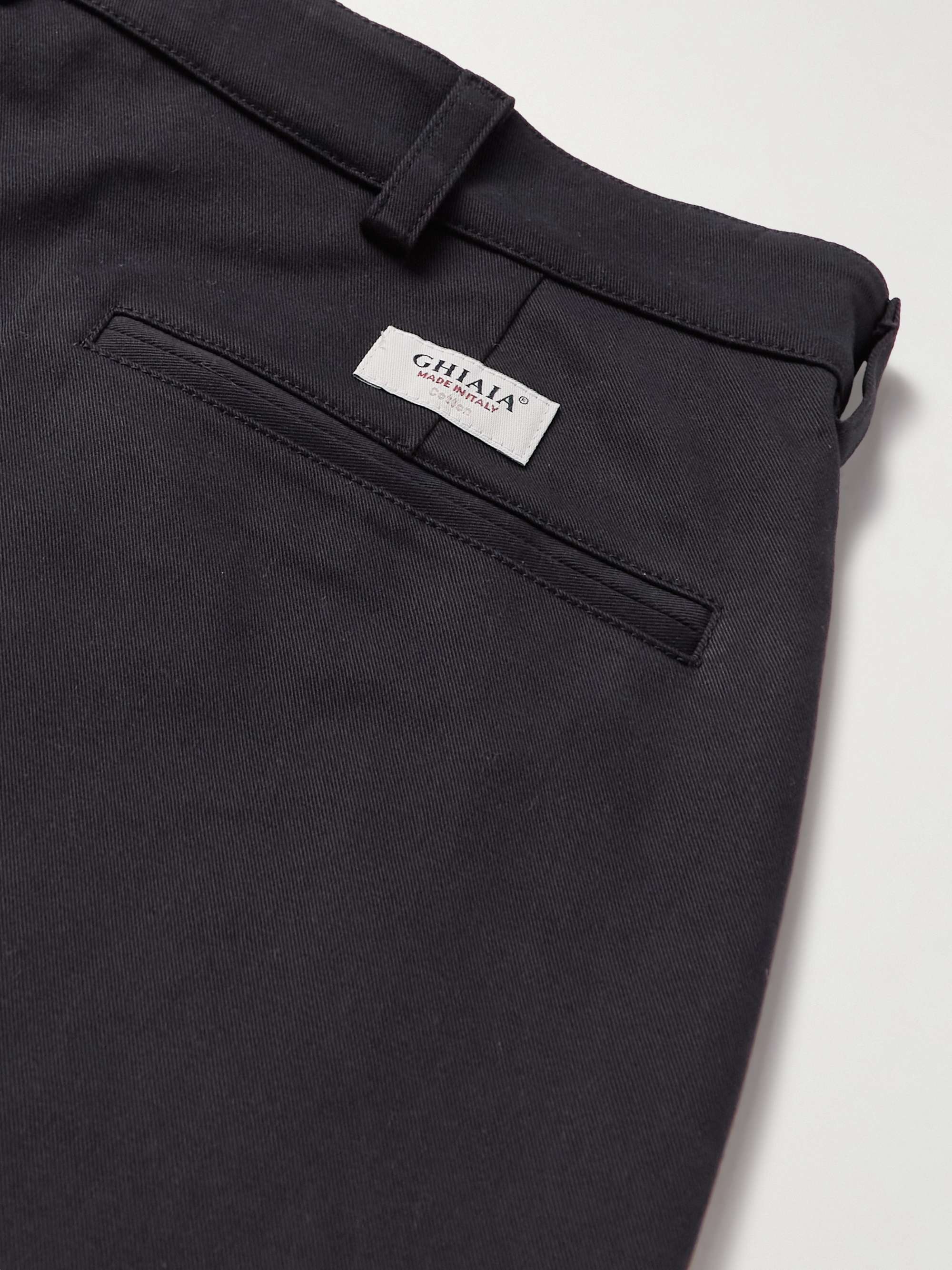 GHIAIA CASHMERE Straight-Leg Cotton Chinos