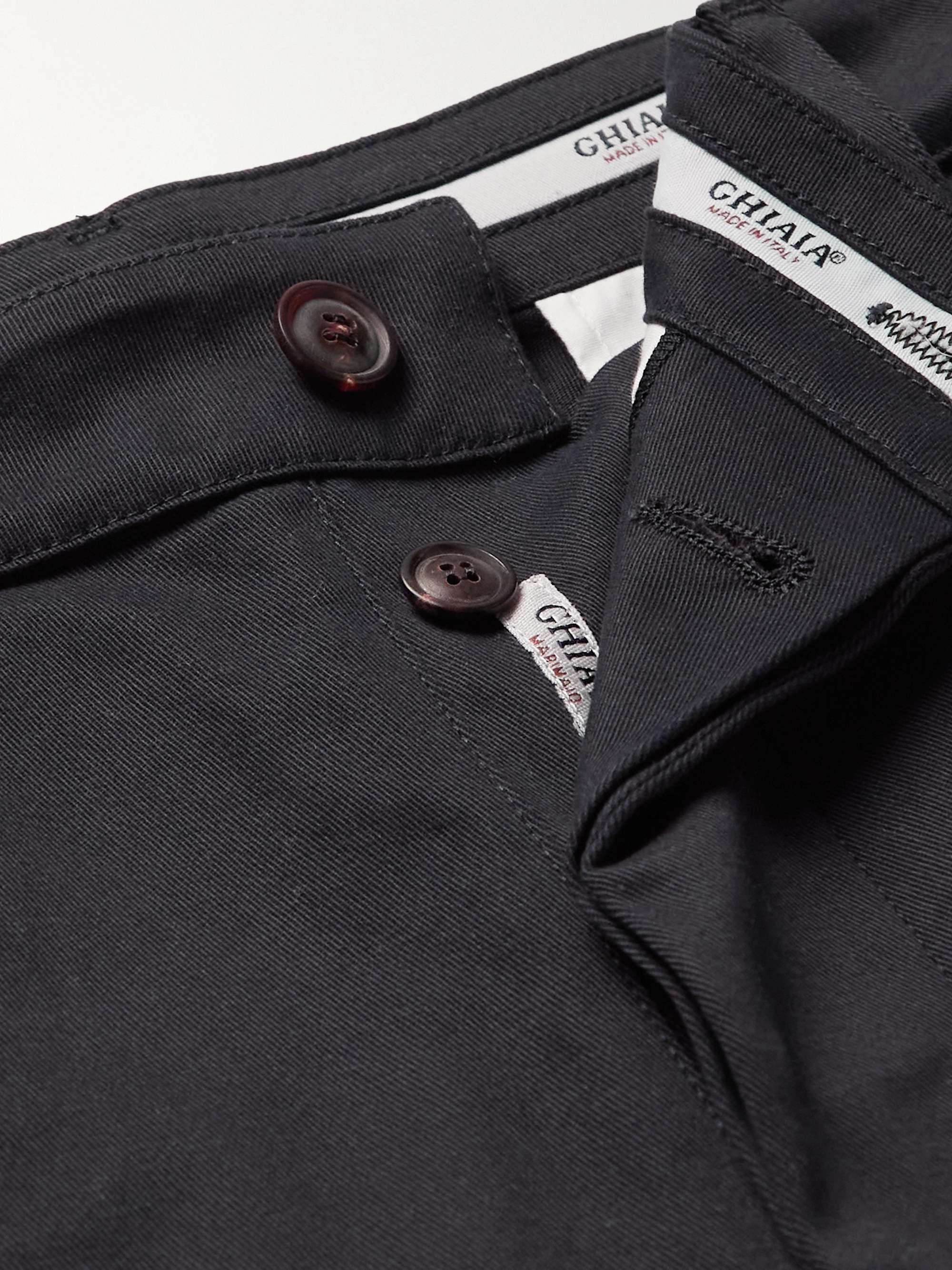 GHIAIA CASHMERE Straight-Leg Cotton Chinos