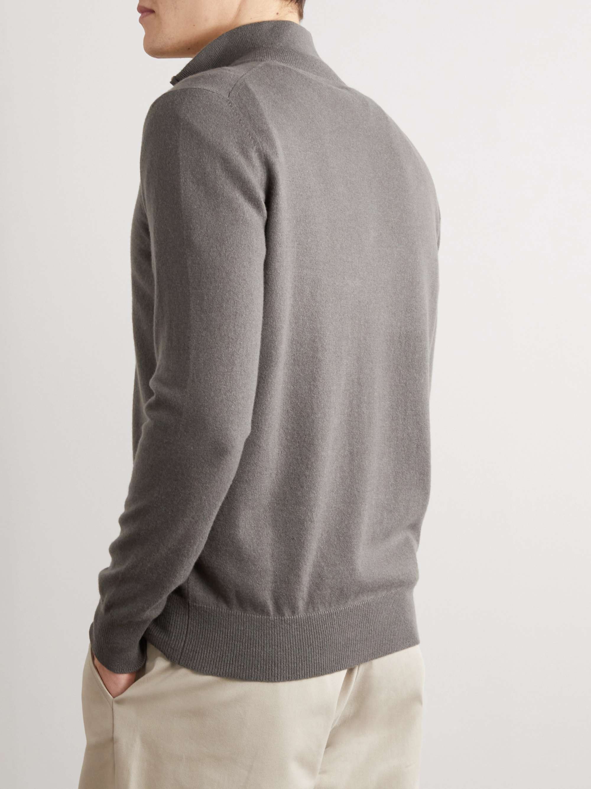 GHIAIA CASHMERE Cashmere Half-Zip Sweater
