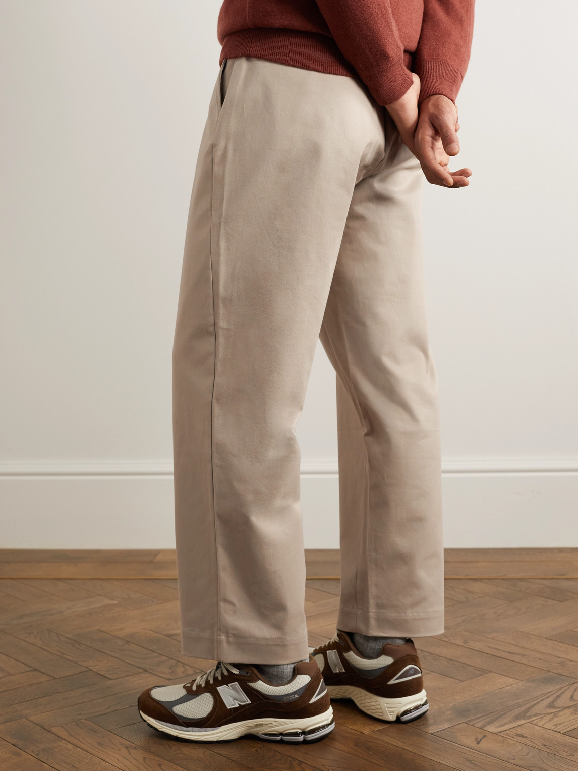 Straight-Leg Cotton Chinos