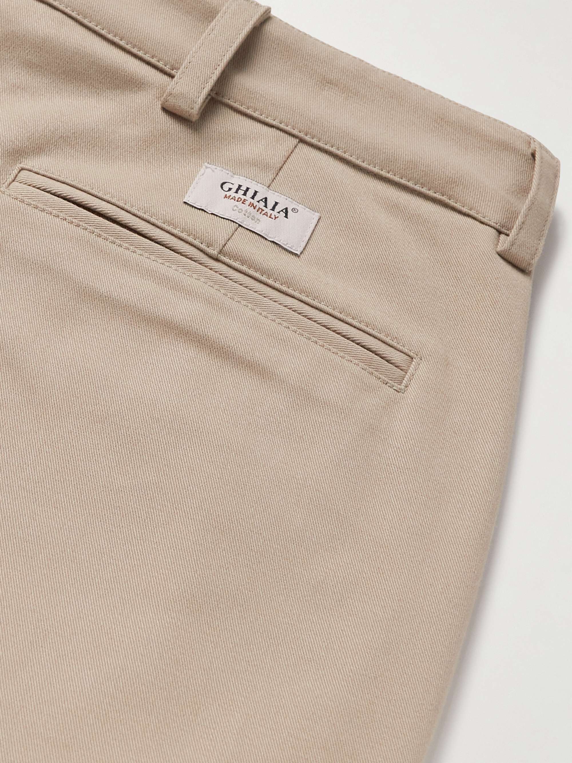 GHIAIA CASHMERE Straight-Leg Cotton Chinos
