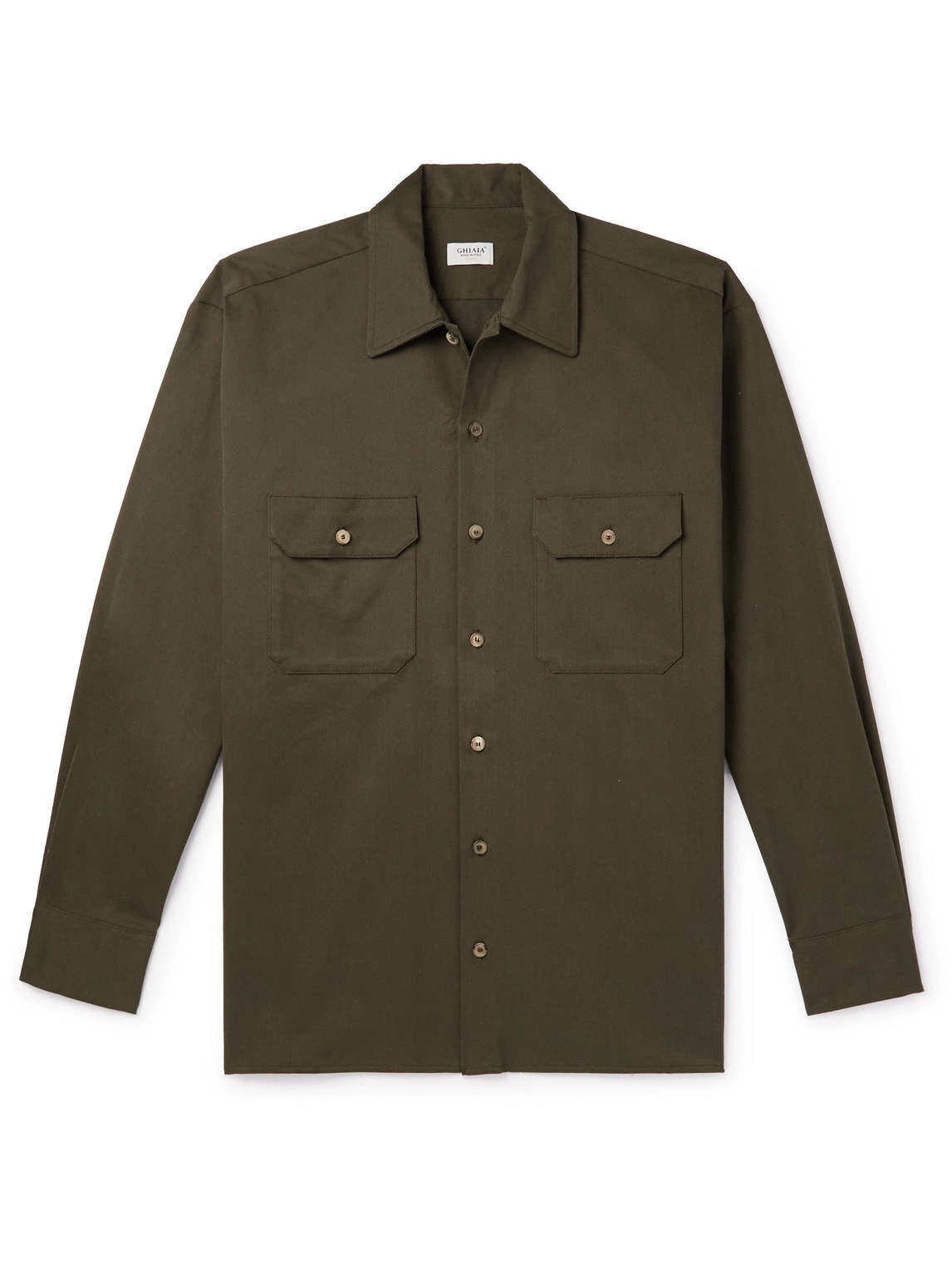 GHIAIA CASHMERE COTTON-TWILL SHIRT