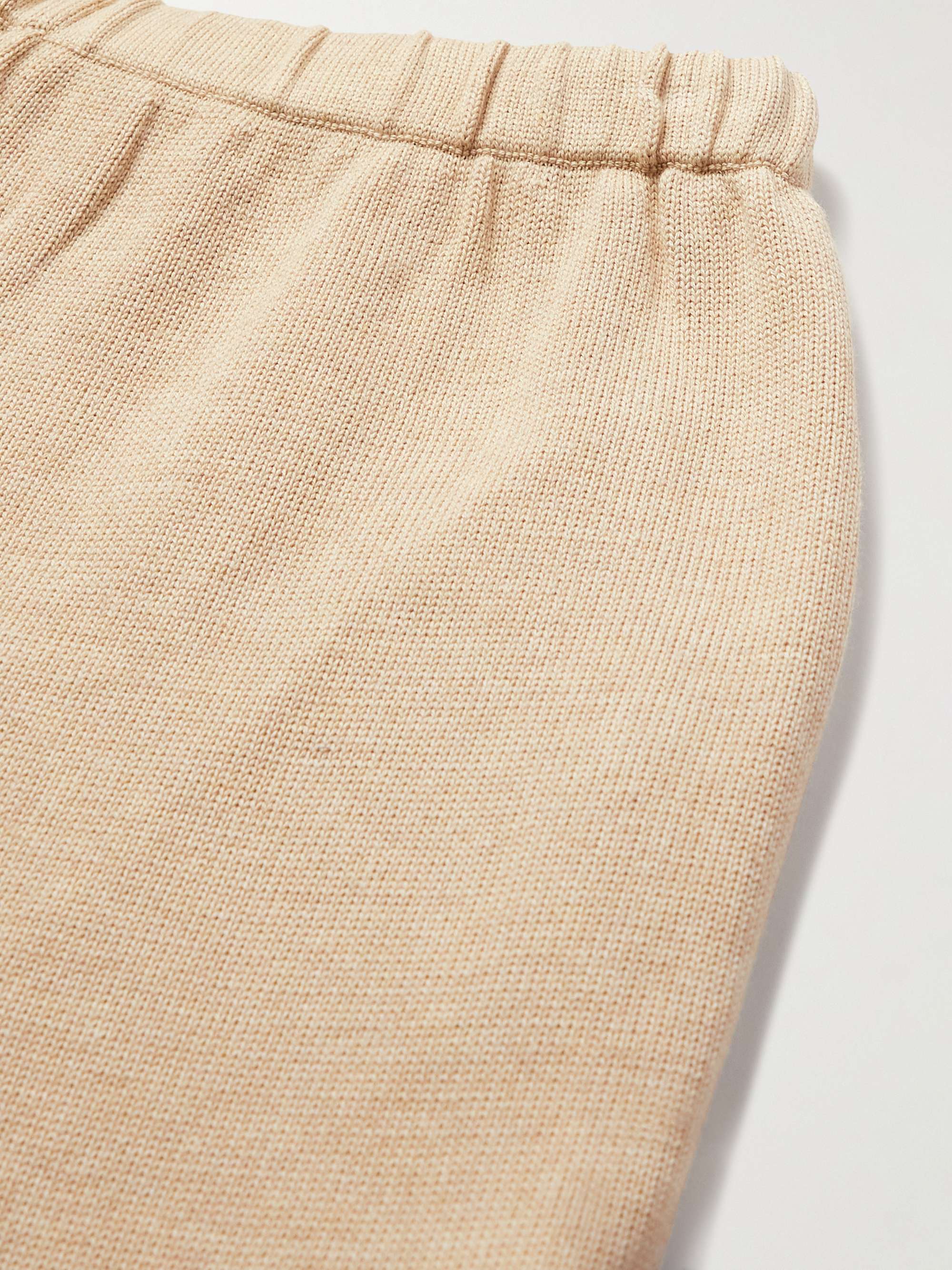 GHIAIA CASHMERE Tapered Ribbed Cotton Sweatpants for Men MR PORTER