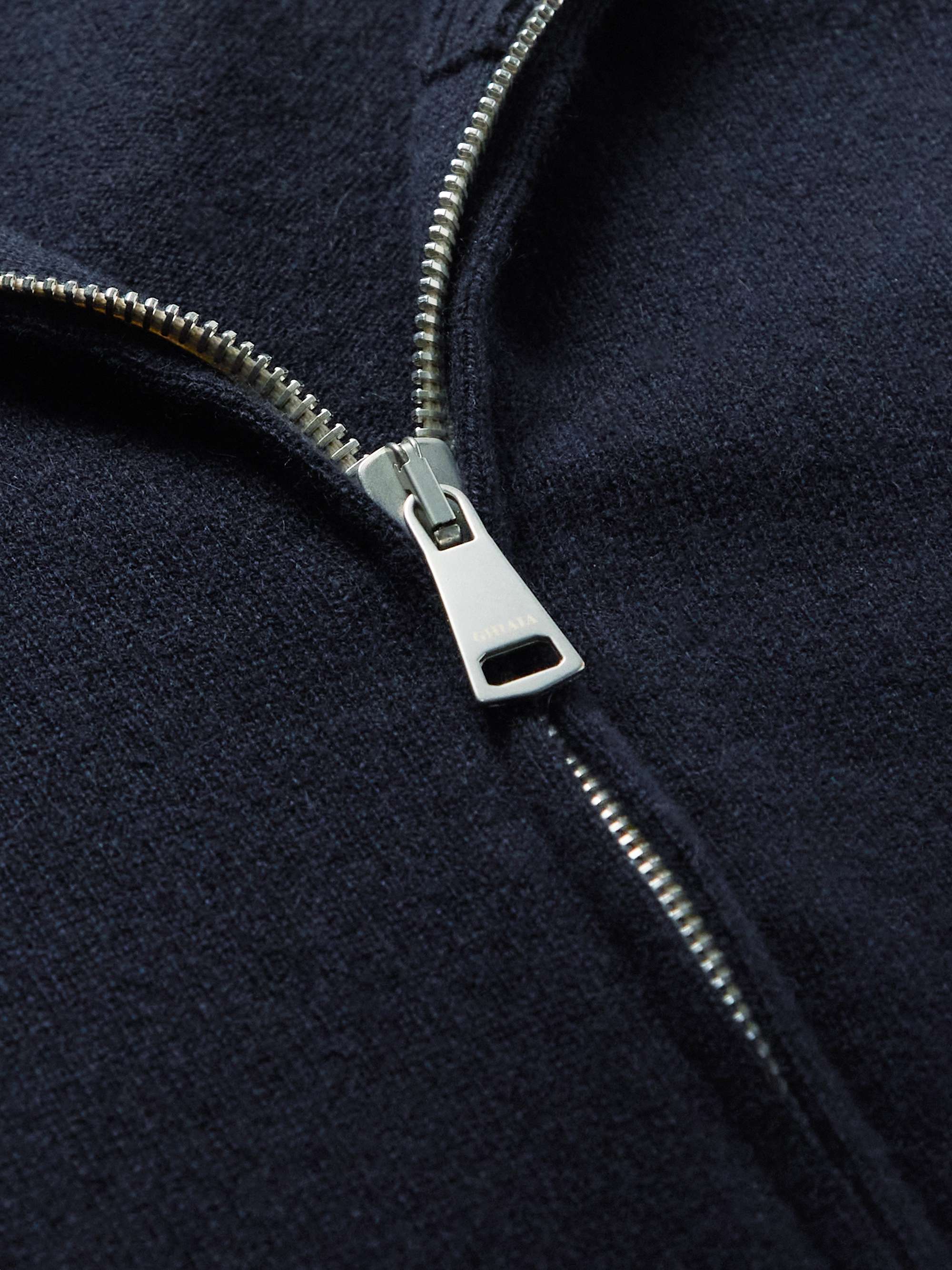 GHIAIA CASHMERE Cashmere Zip-Up Sweater