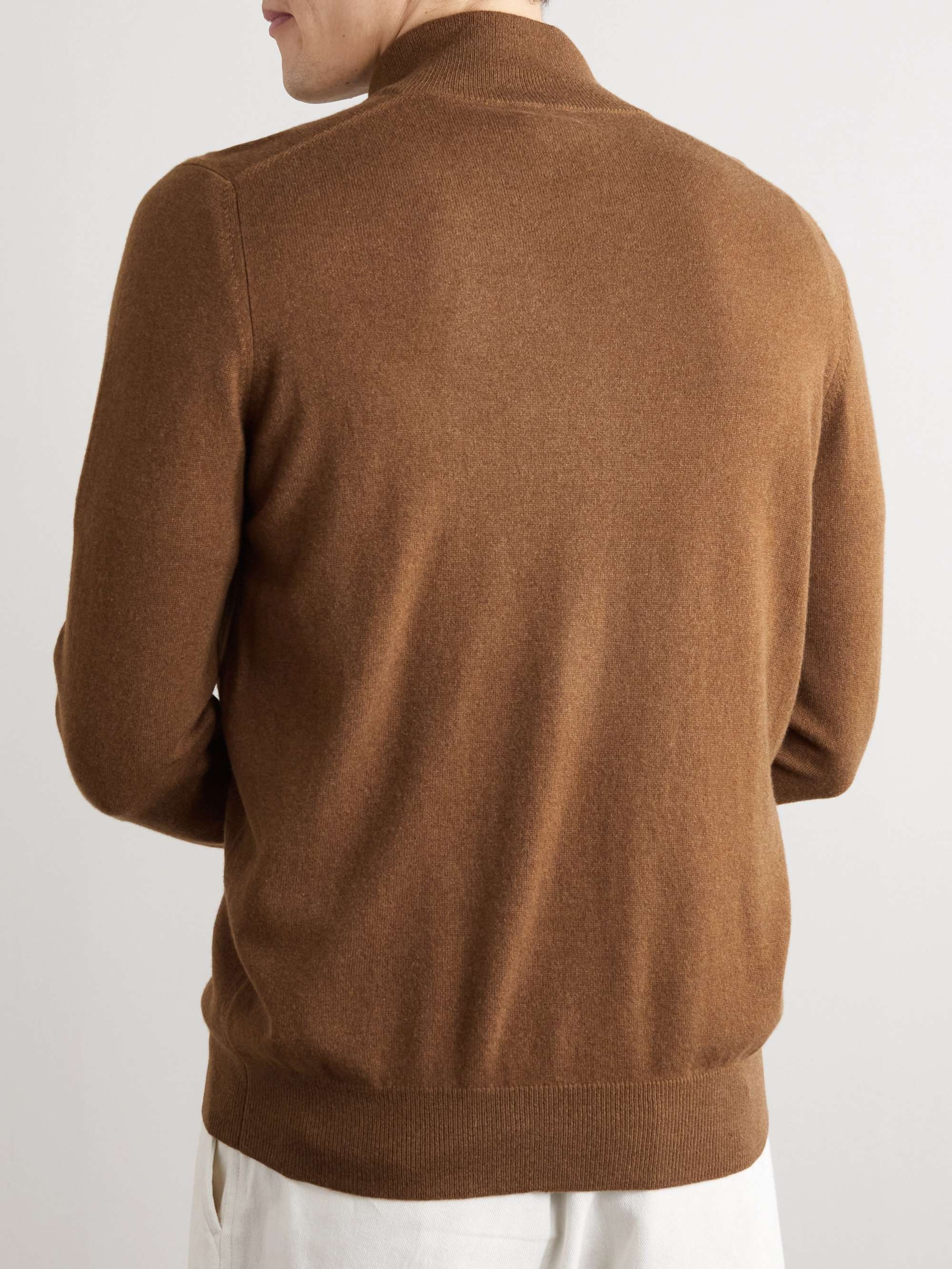 GHIAIA CASHMERE Cashmere Zip-Up Sweater