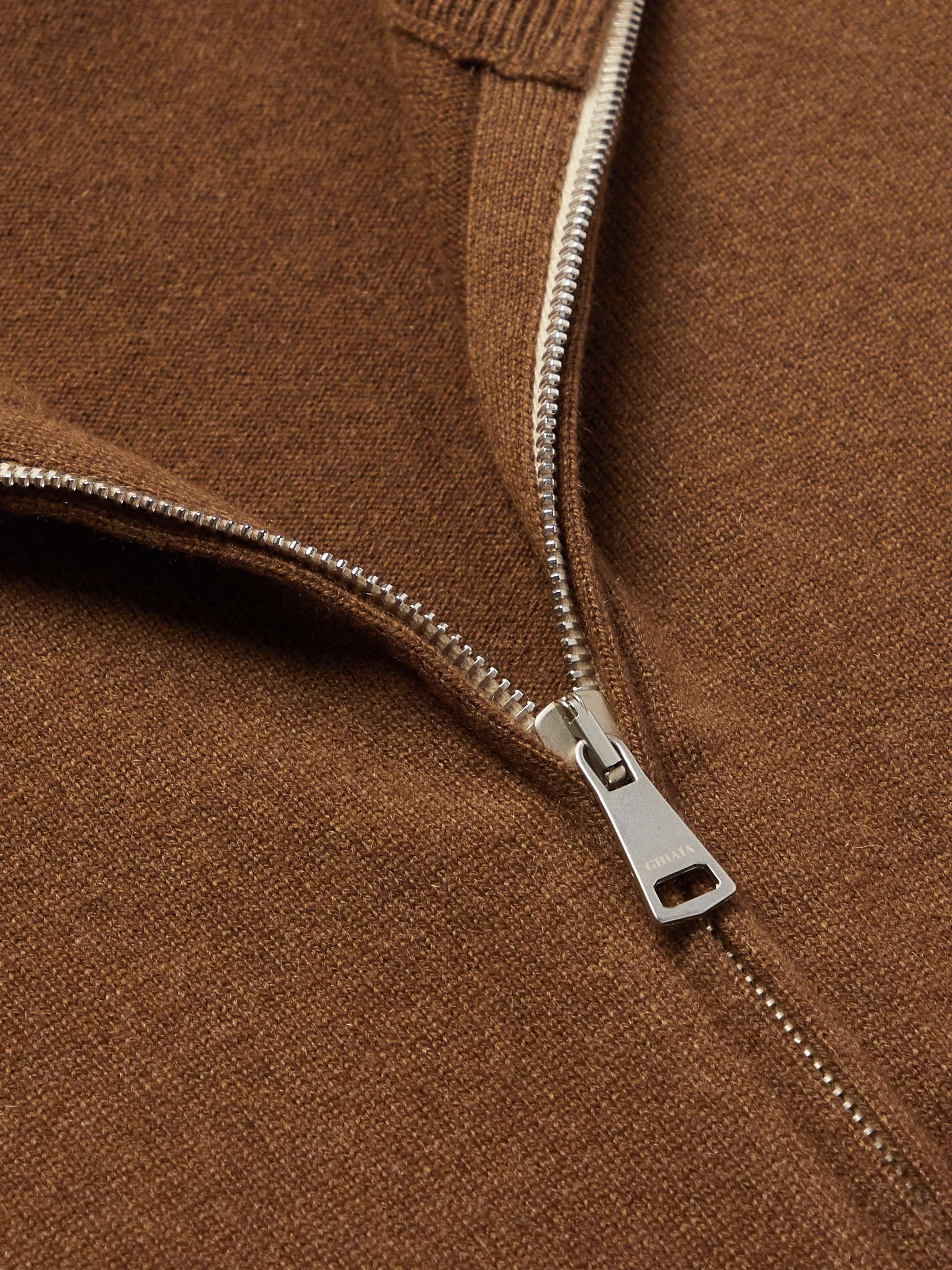 GHIAIA CASHMERE Cashmere Zip-Up Sweater