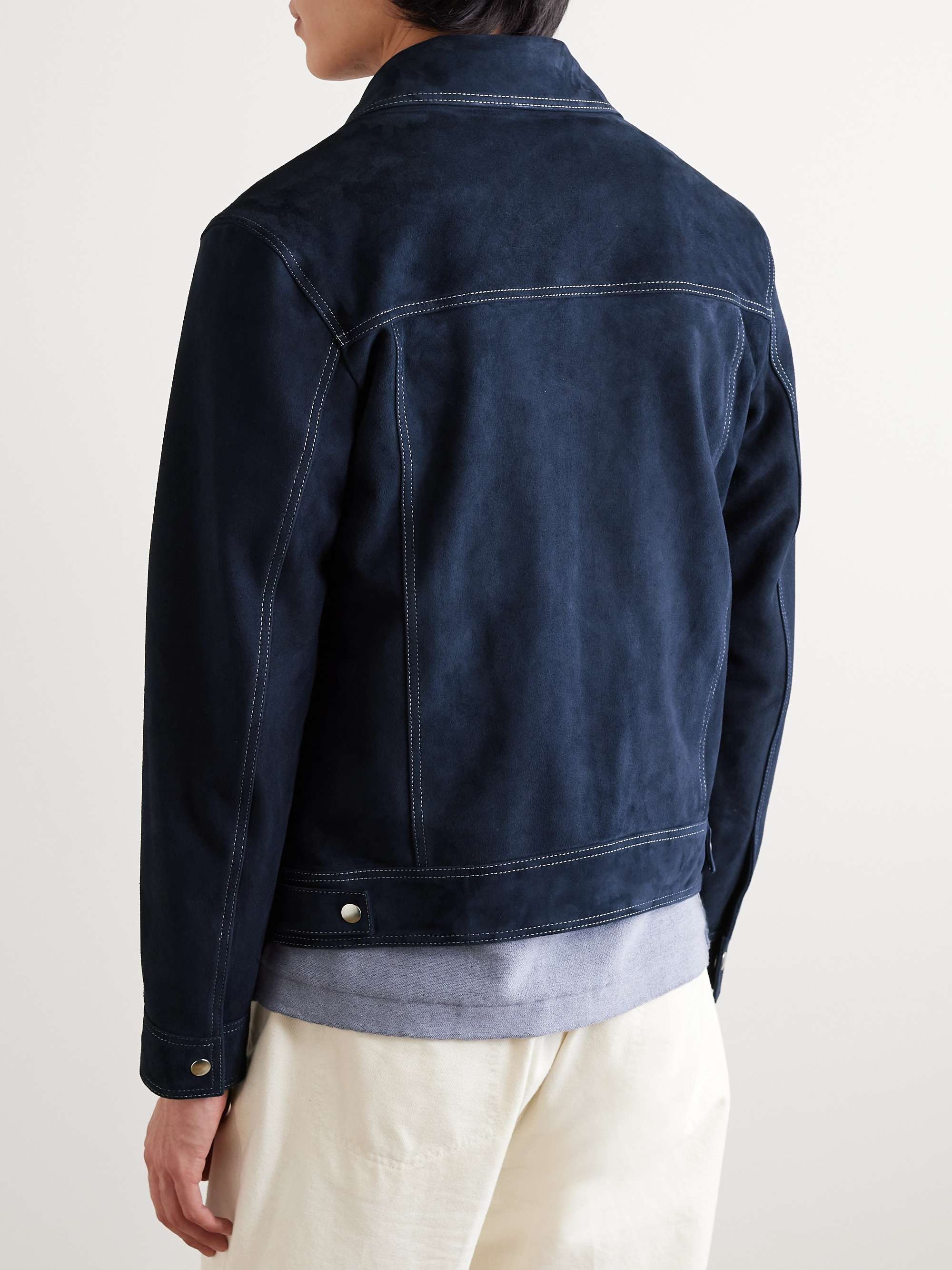 MR P. Suede Trucker Jacket