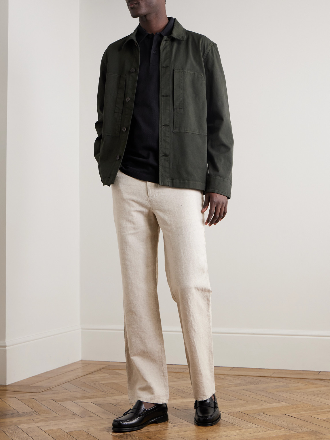 Riviera Slim-Fit Cotton-Mesh Polo Shirt — 2