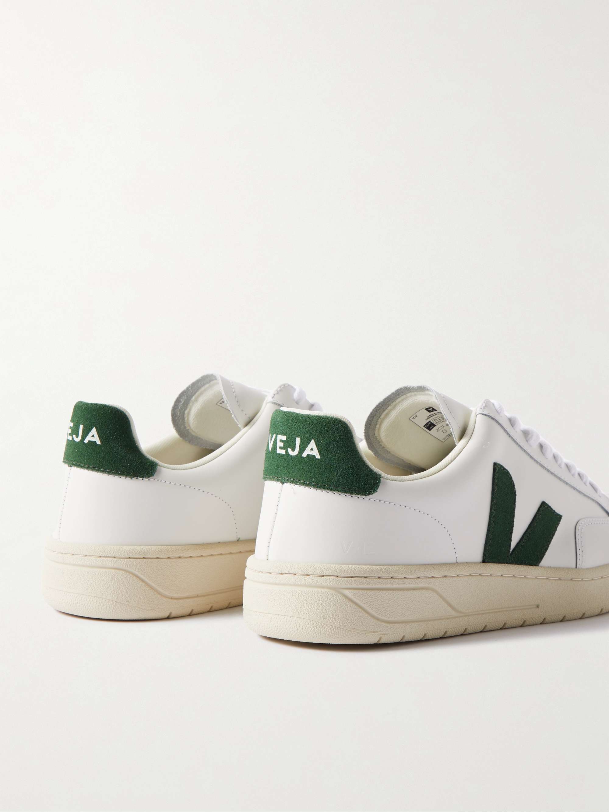VEJA V-12 Suede-Trimmed Leather Sneakers