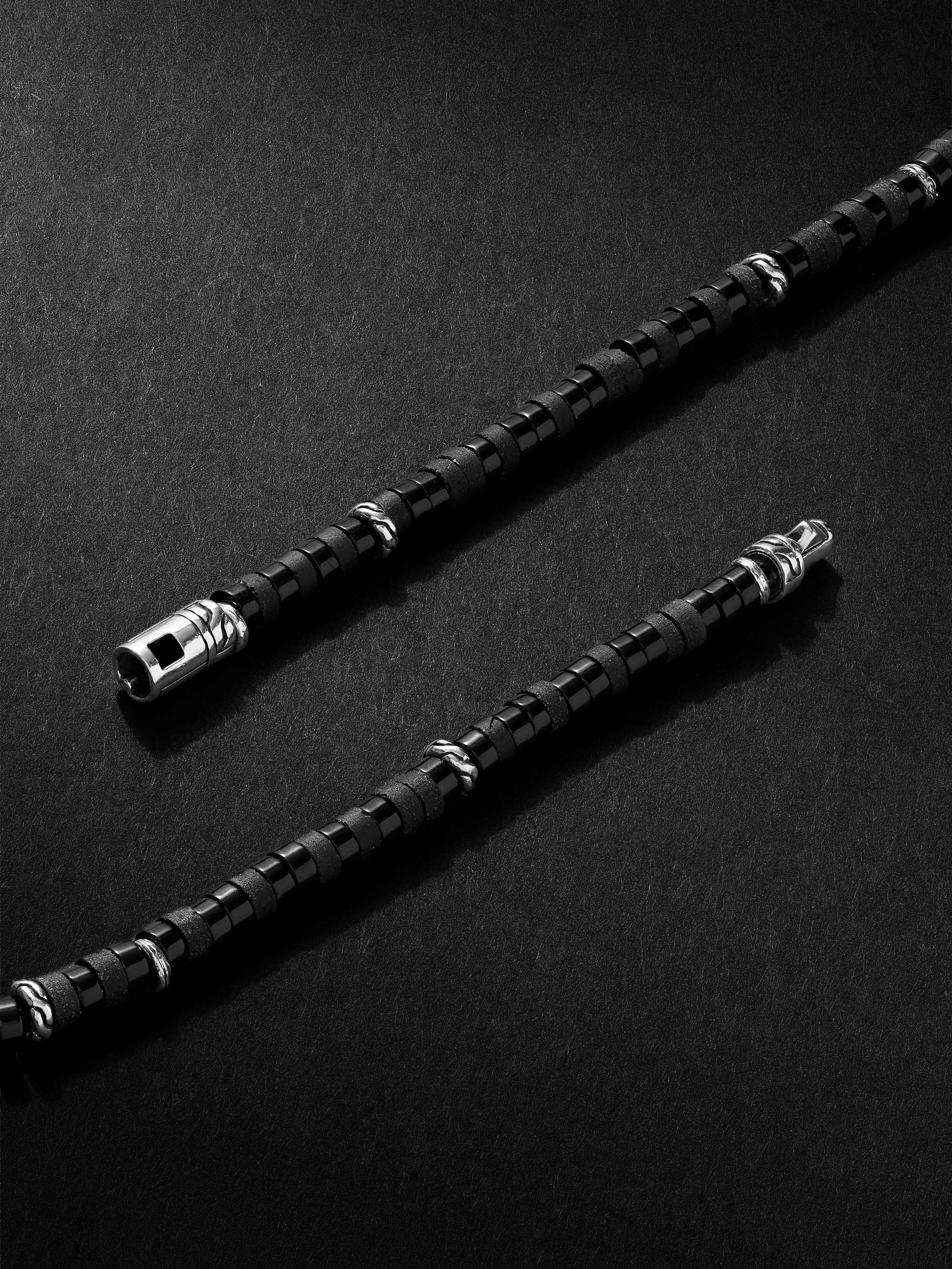 JOHN HARDY Silver and Onyx Heishi Beaded Necklace