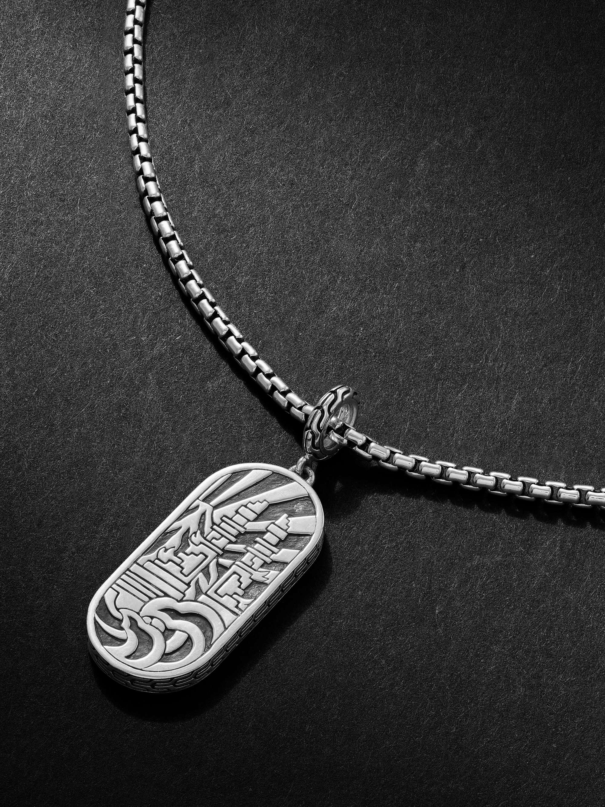 JOHN HARDY Silver and Gold Multi-Stone Pendant Necklace