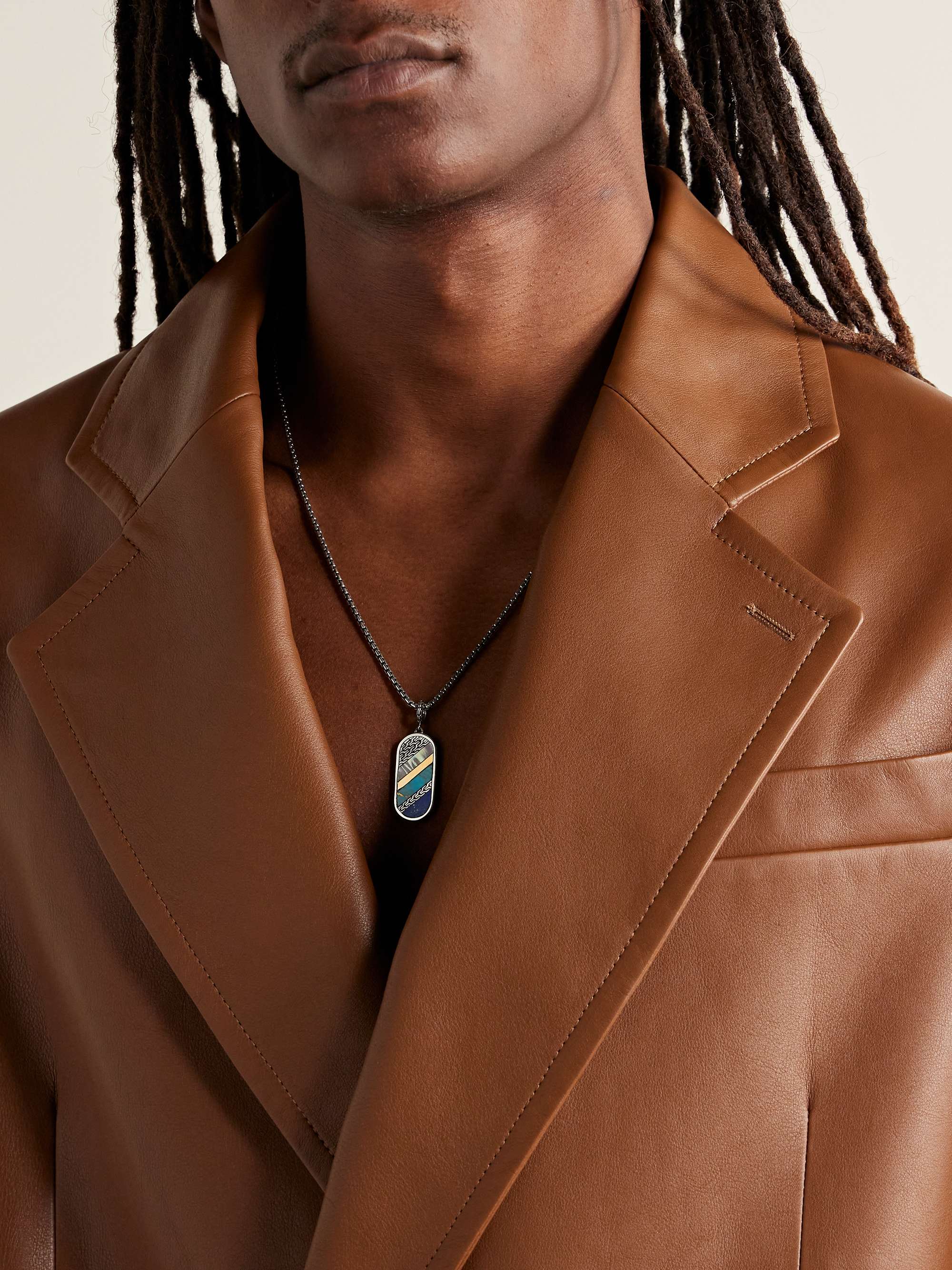 Mens stone pendant sale