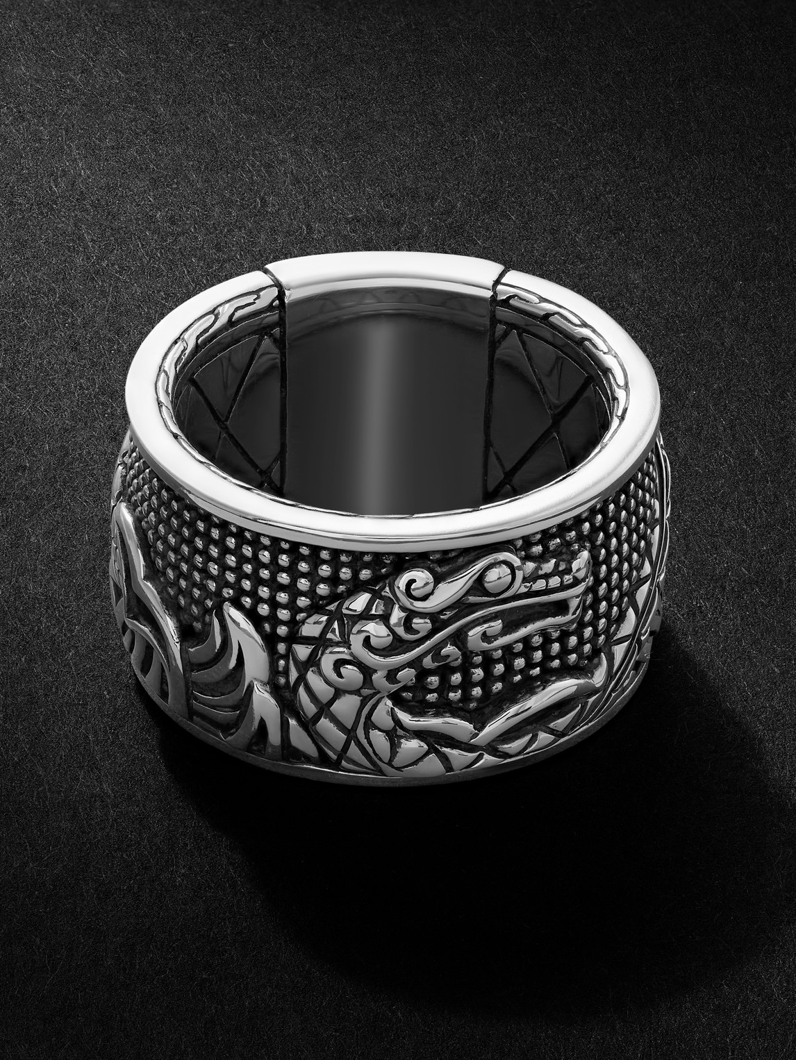 Shop John Hardy Legends Naga Engraved Silver Ring