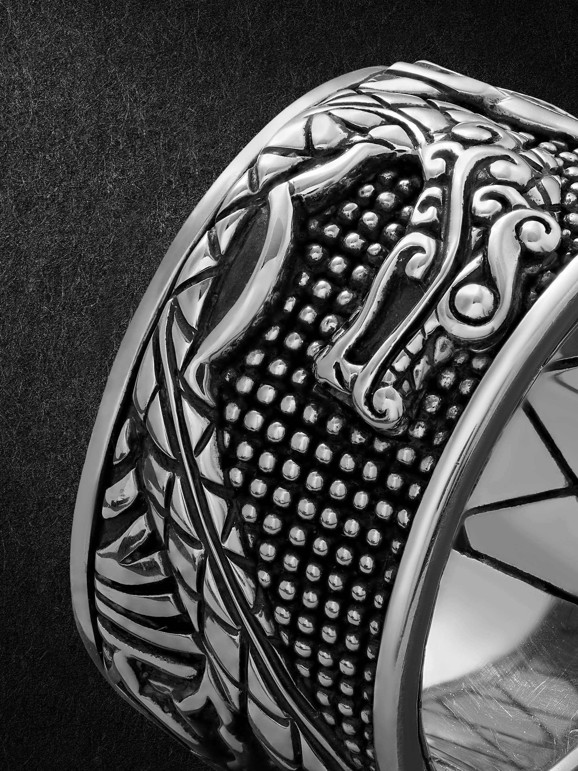 JOHN HARDY Legends Naga Engraved Silver Ring