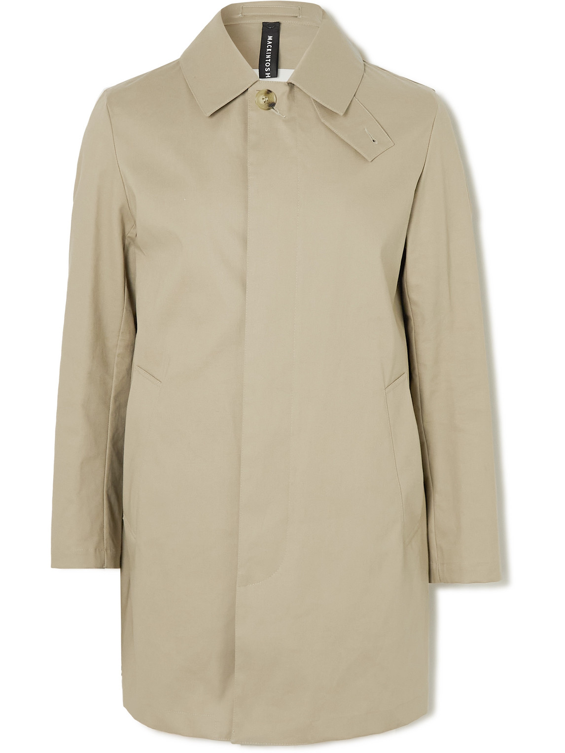 Shop Mackintosh Cambridge Bonded Cotton Trench Coat In Neutrals