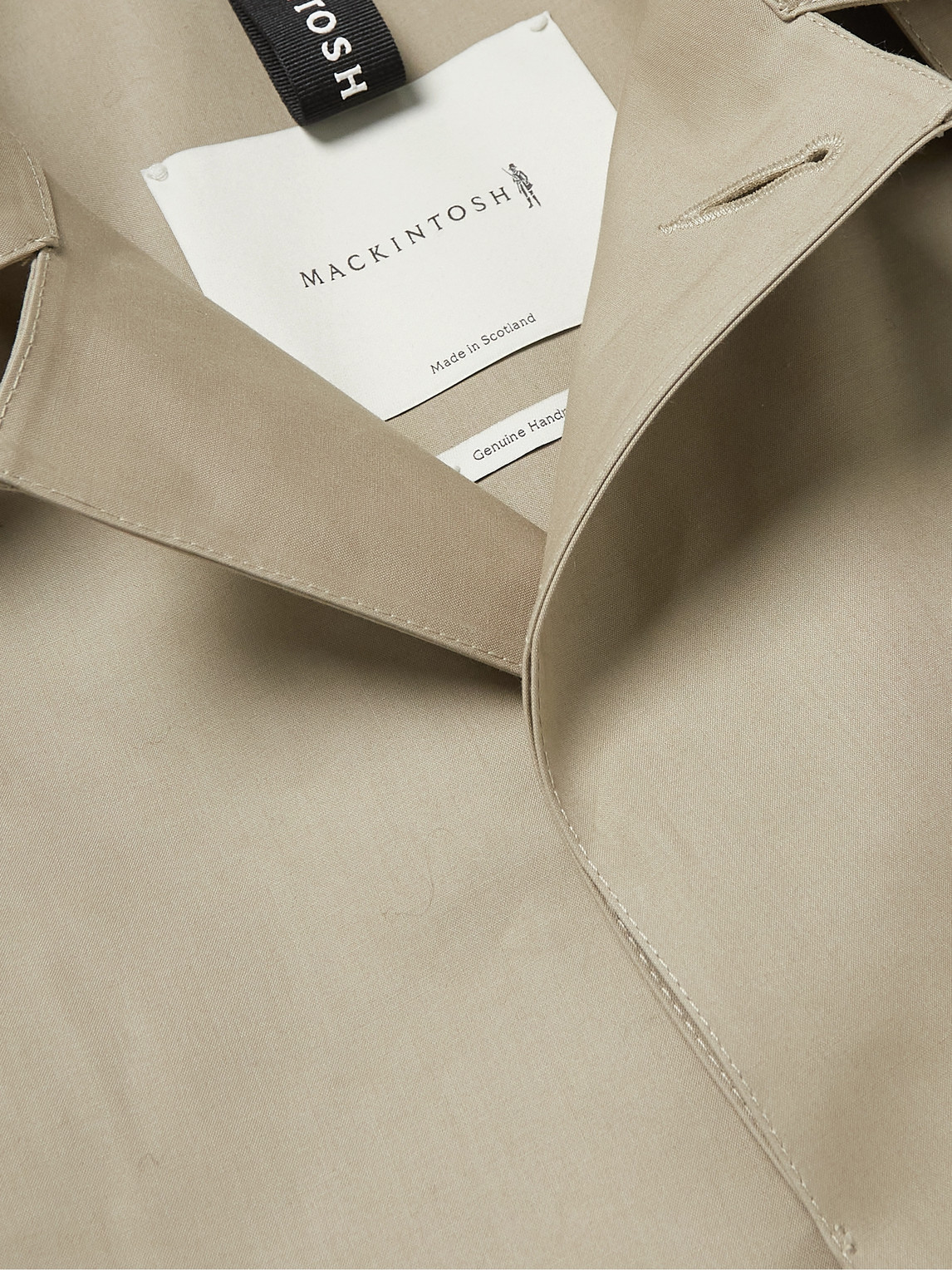 Shop Mackintosh Oxford Bonded Cotton Trench Coat In Neutrals