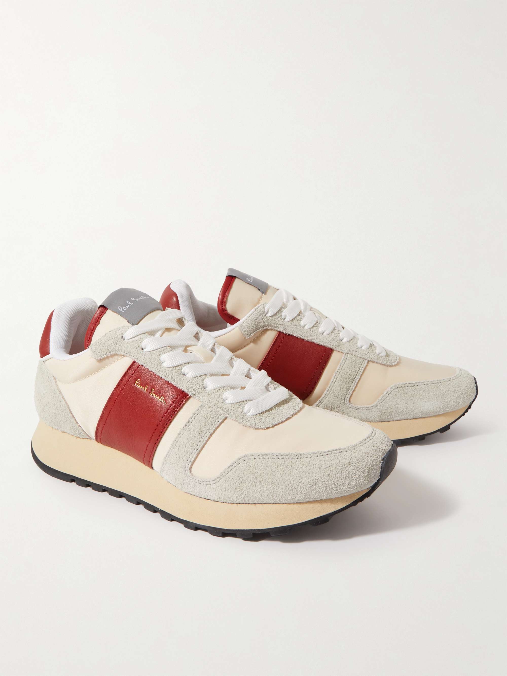 PAUL SMITH Eighties Suede and Leather Sneakers for Men | MR PORTER