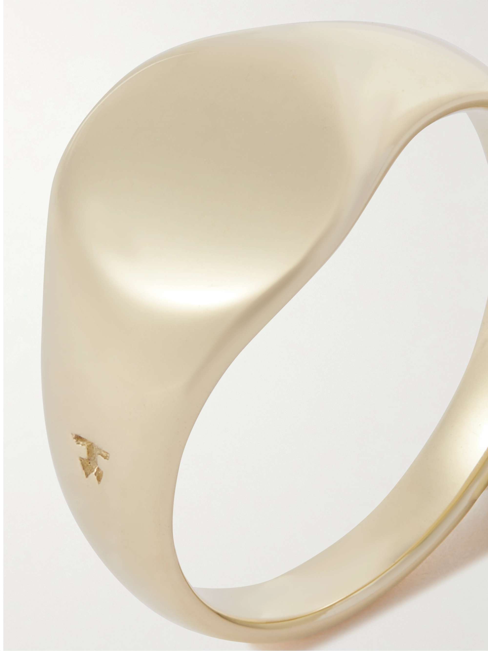 TOM WOOD Mini Signet Recycled Gold Ring for Men | MR PORTER