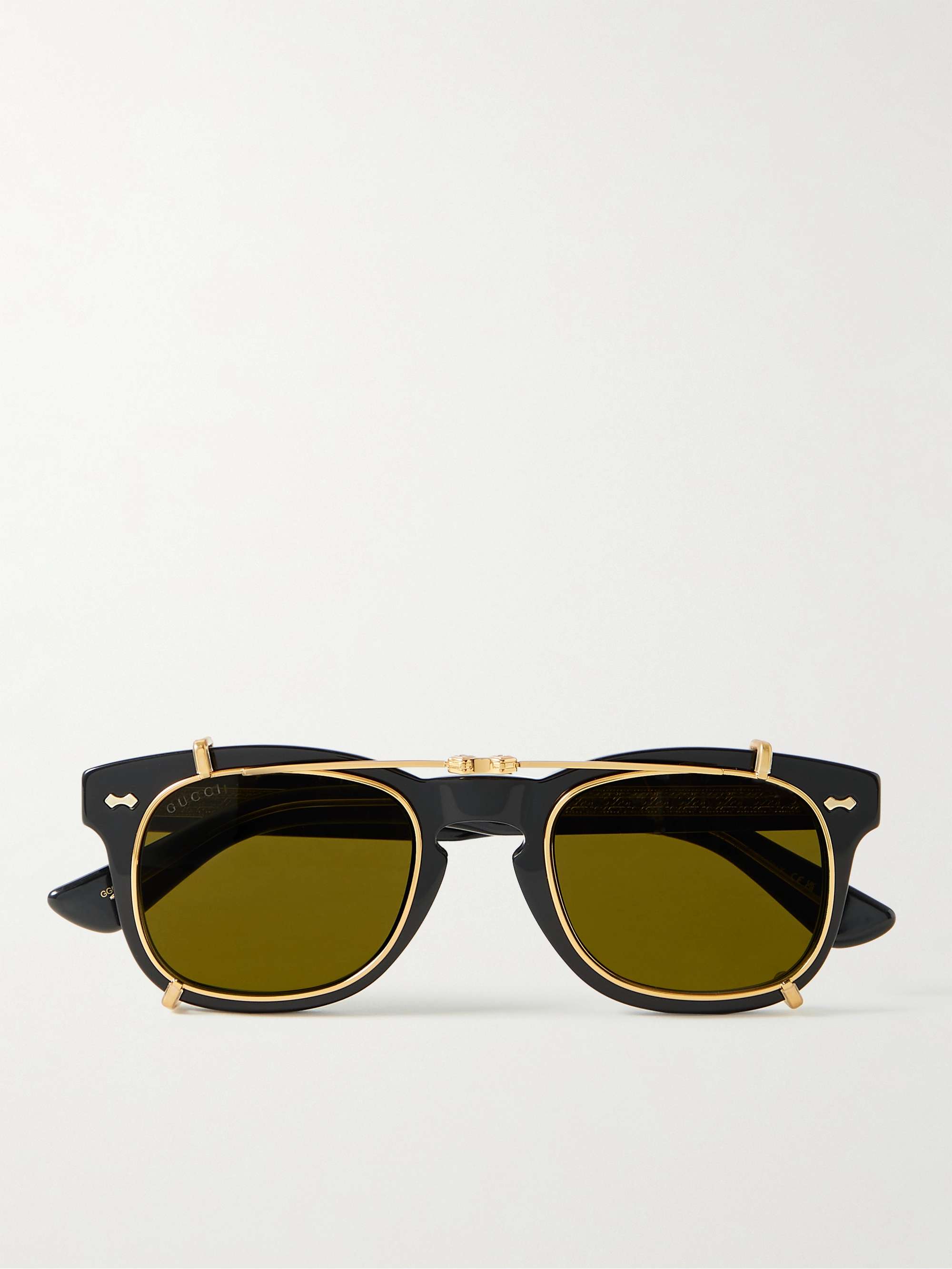 Gucci Eyewear - GG square-frame Gold-Tone Sunglasses - One Size - Net A Porter