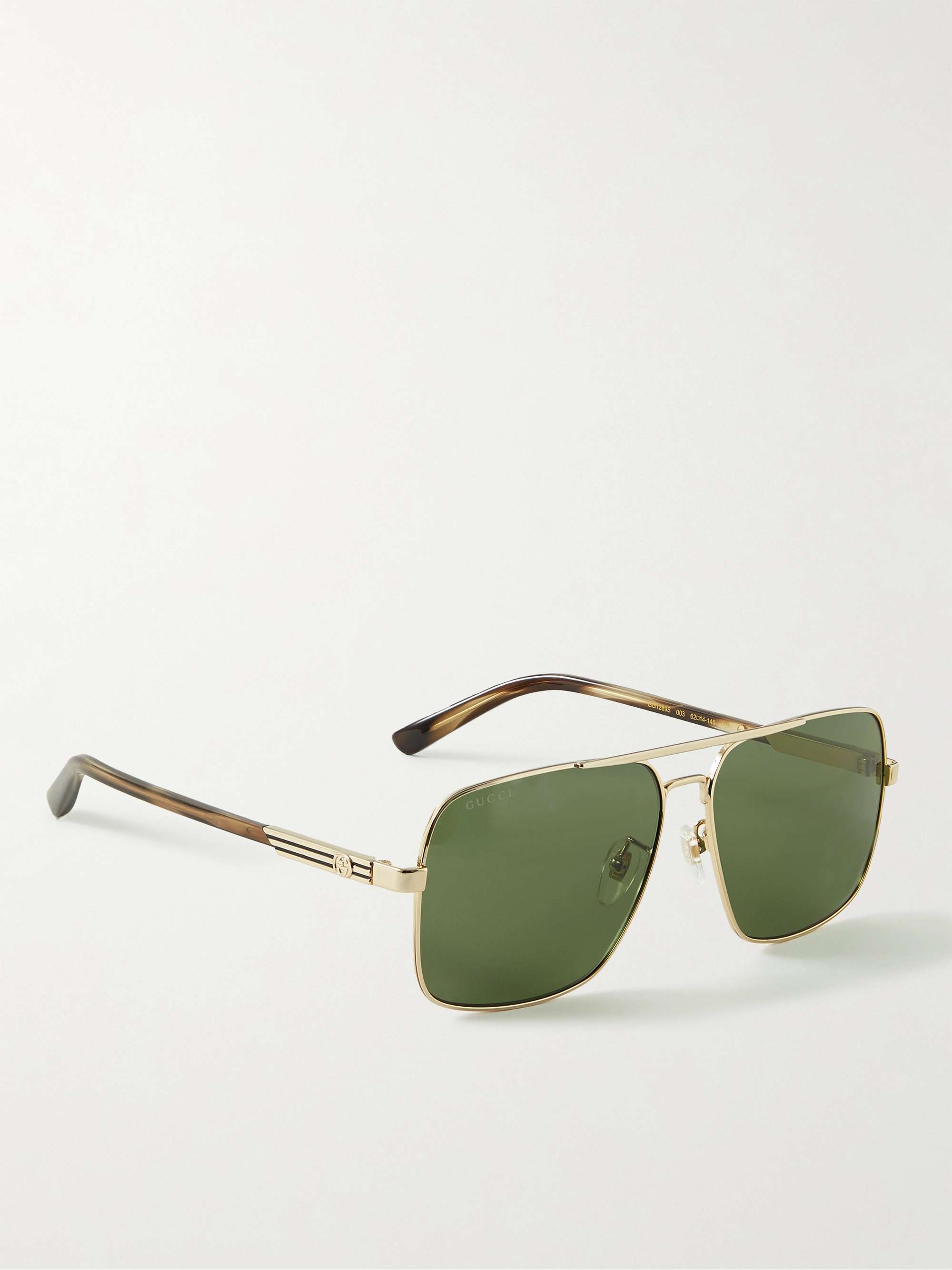 GUCCI EYEWEAR Aviator-Style Gold-Tone Sunglasses