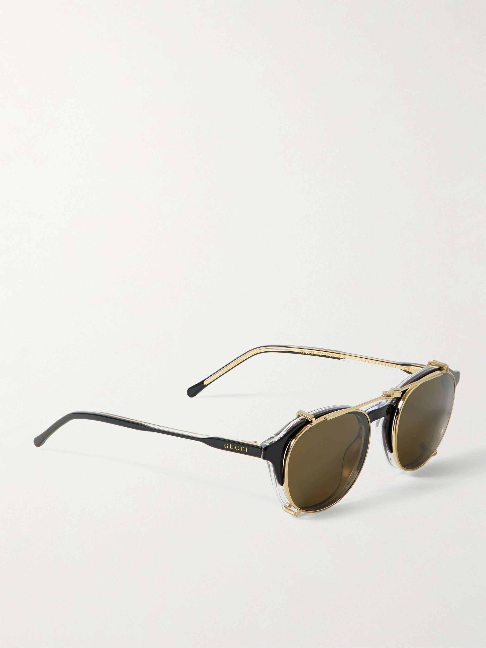 mens gold gucci glasses