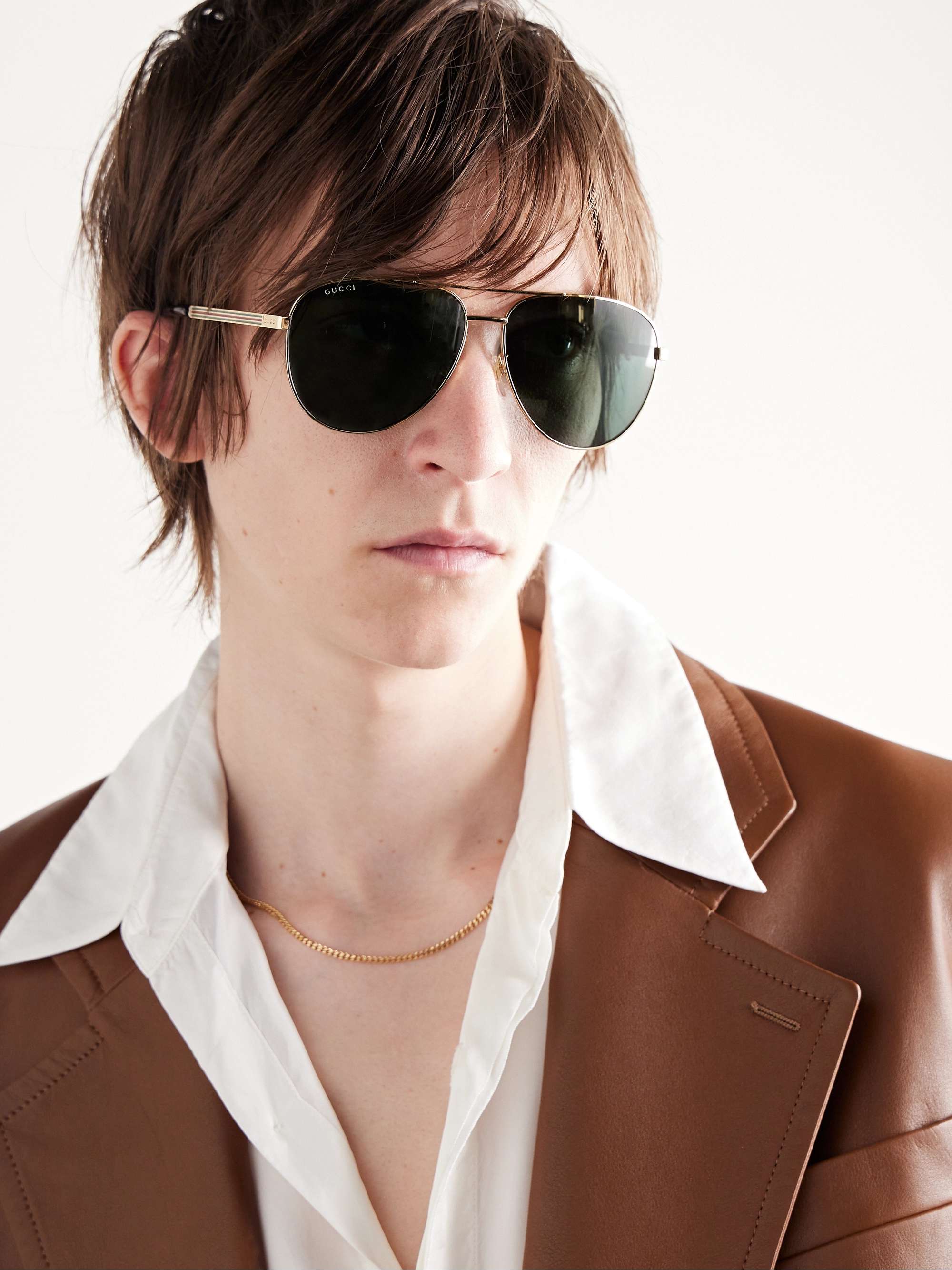 GUCCI Aviator-Style Gold-Tone Sunglasses for | MR PORTER