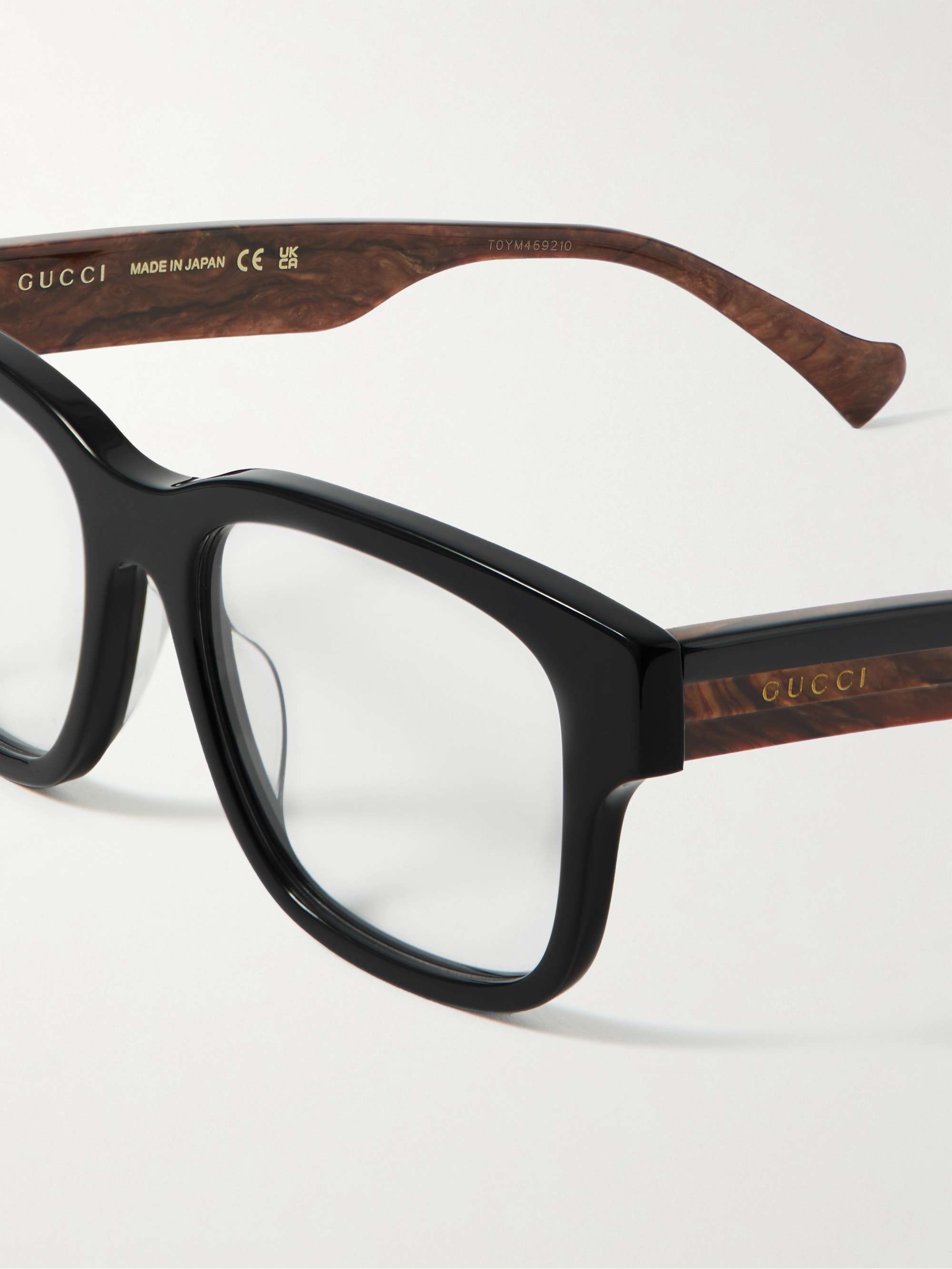GUCCI EYEWEAR D-Frame Two-Tone Acetate Optical Glasses