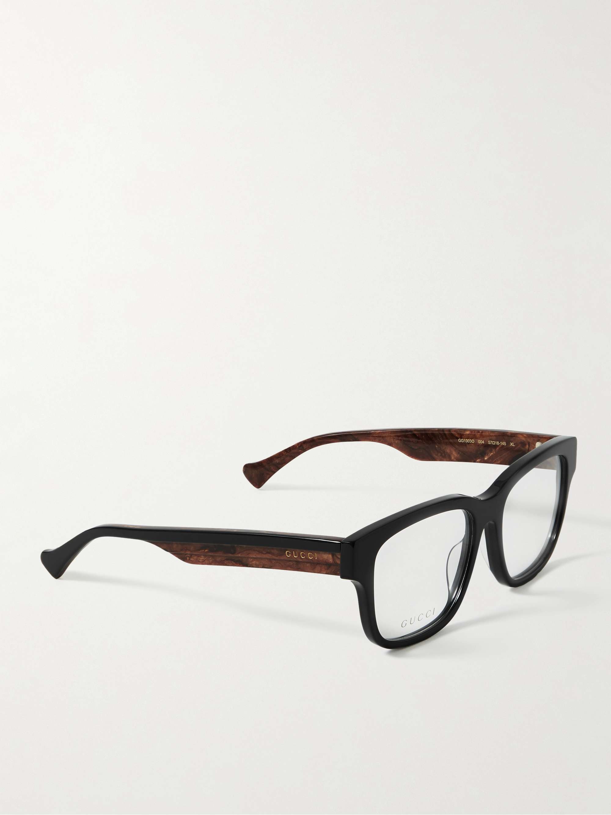 GUCCI EYEWEAR D-Frame Two-Tone Acetate Optical Glasses