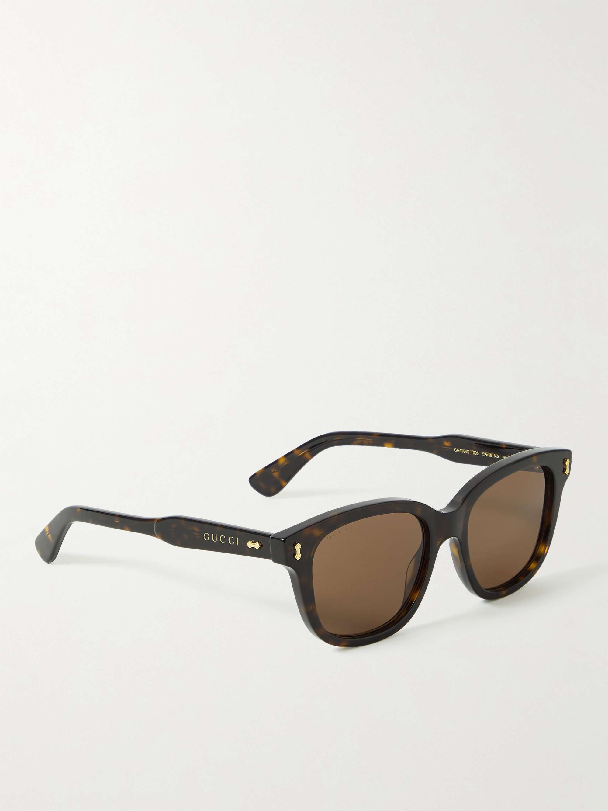GUCCI EYEWEAR Square-Frame Tortoiseshell Acetate Sunglasses