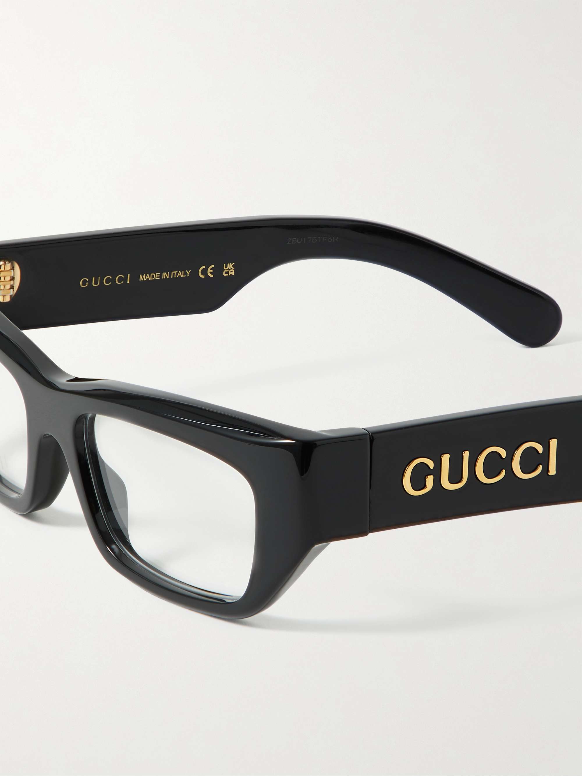 GUCCI EYEWEAR Rectangular-Frame Acetate Optical Glasses