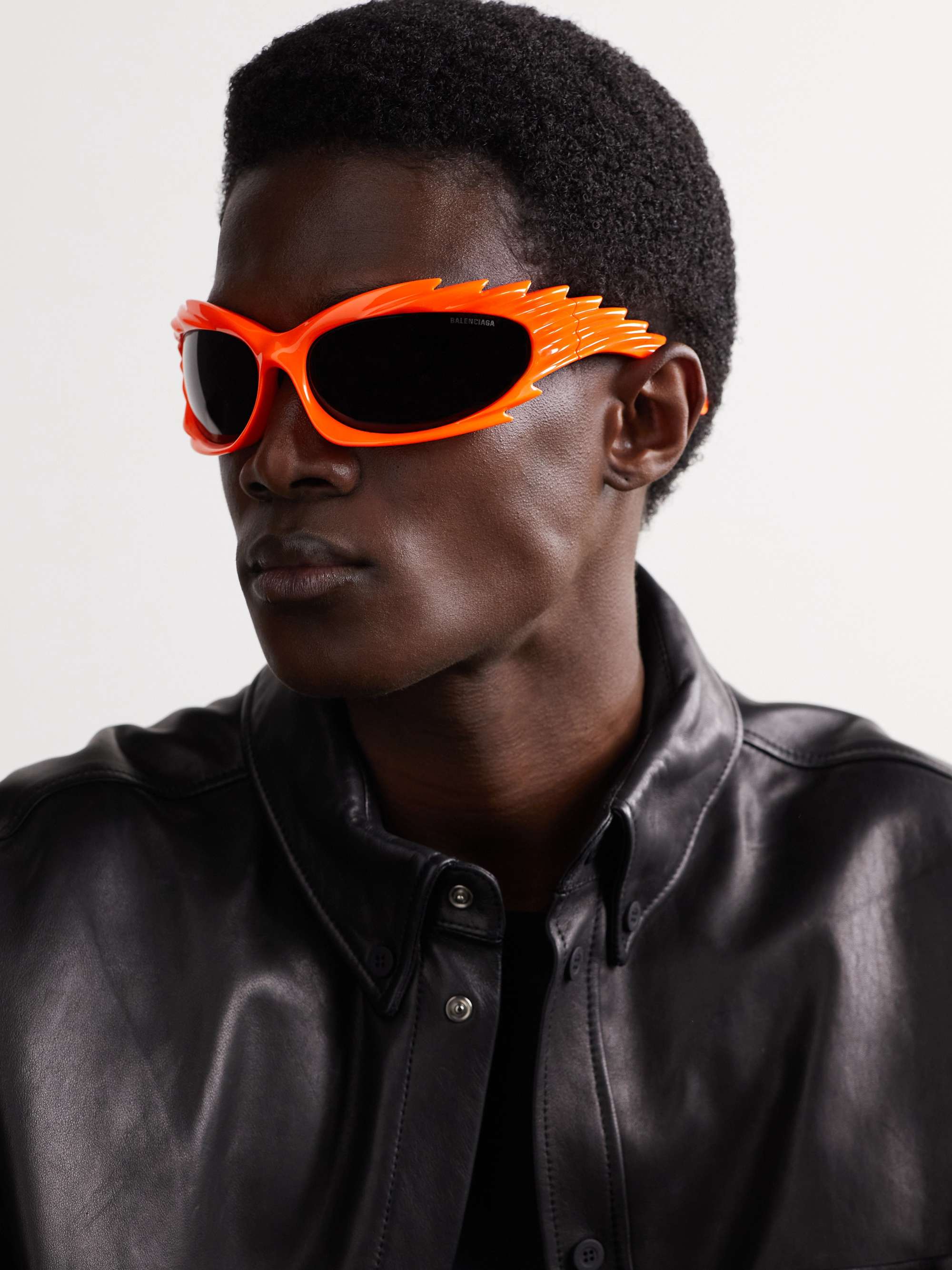 BALENCIAGA EYEWEAR Spike Acetate Sunglasses for Men | MR PORTER
