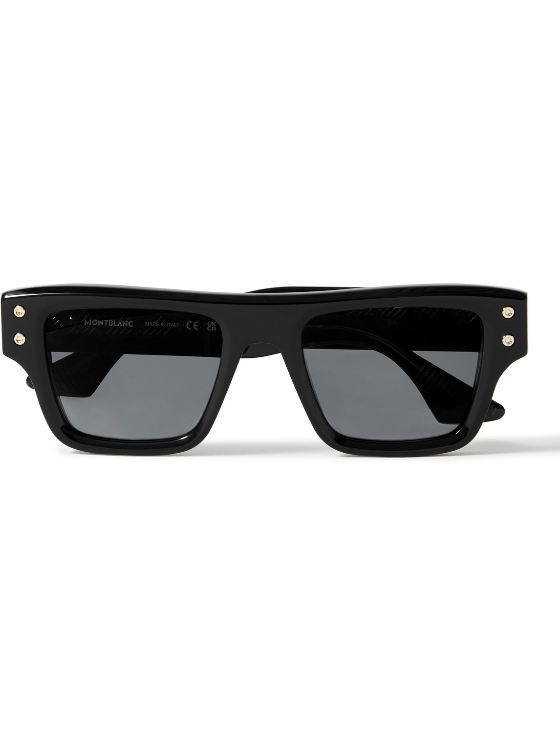 Shop Montblanc Square-frame Acetate Sunglasses In Black
