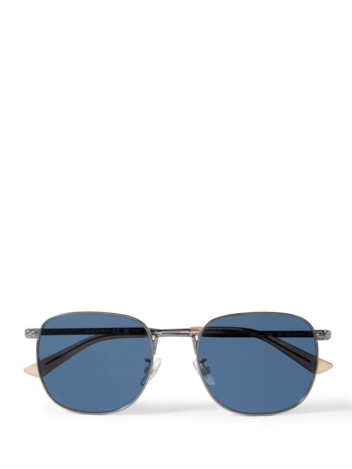 Montblanc Square-frame Silver-tone Sunglasses In Metallic