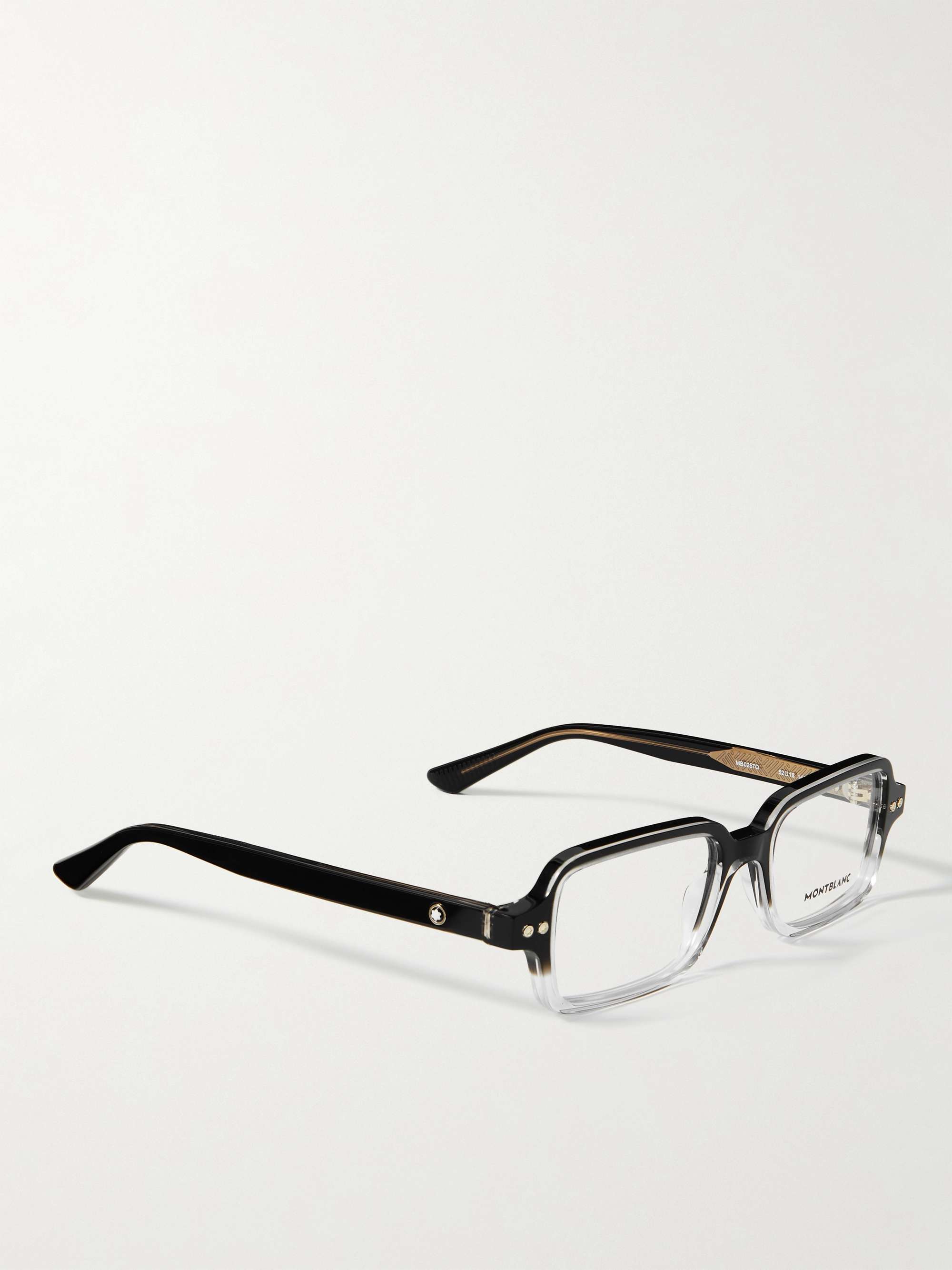 MONTBLANC RectangularFrame Acetate Optical Glasses for Men MR PORTER