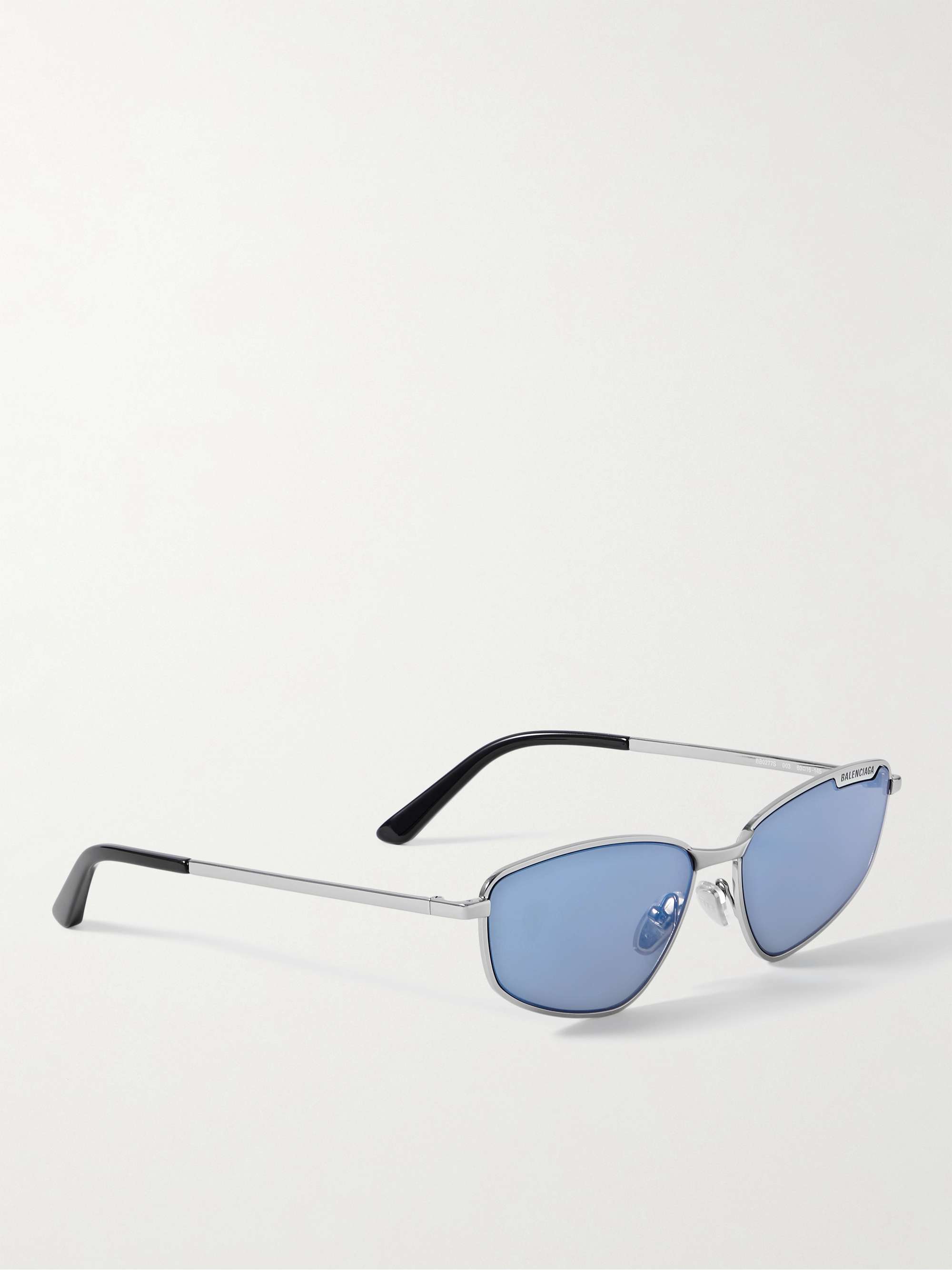 BALENCIAGA EYEWEAR Cat-Eye Silver-Tone Sunglasses