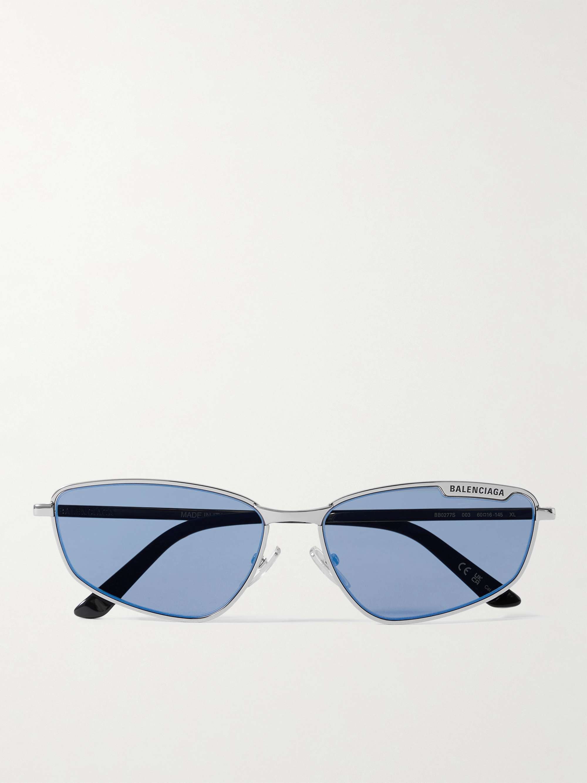 BALENCIAGA EYEWEAR Cat-Eye Silver-Tone Sunglasses