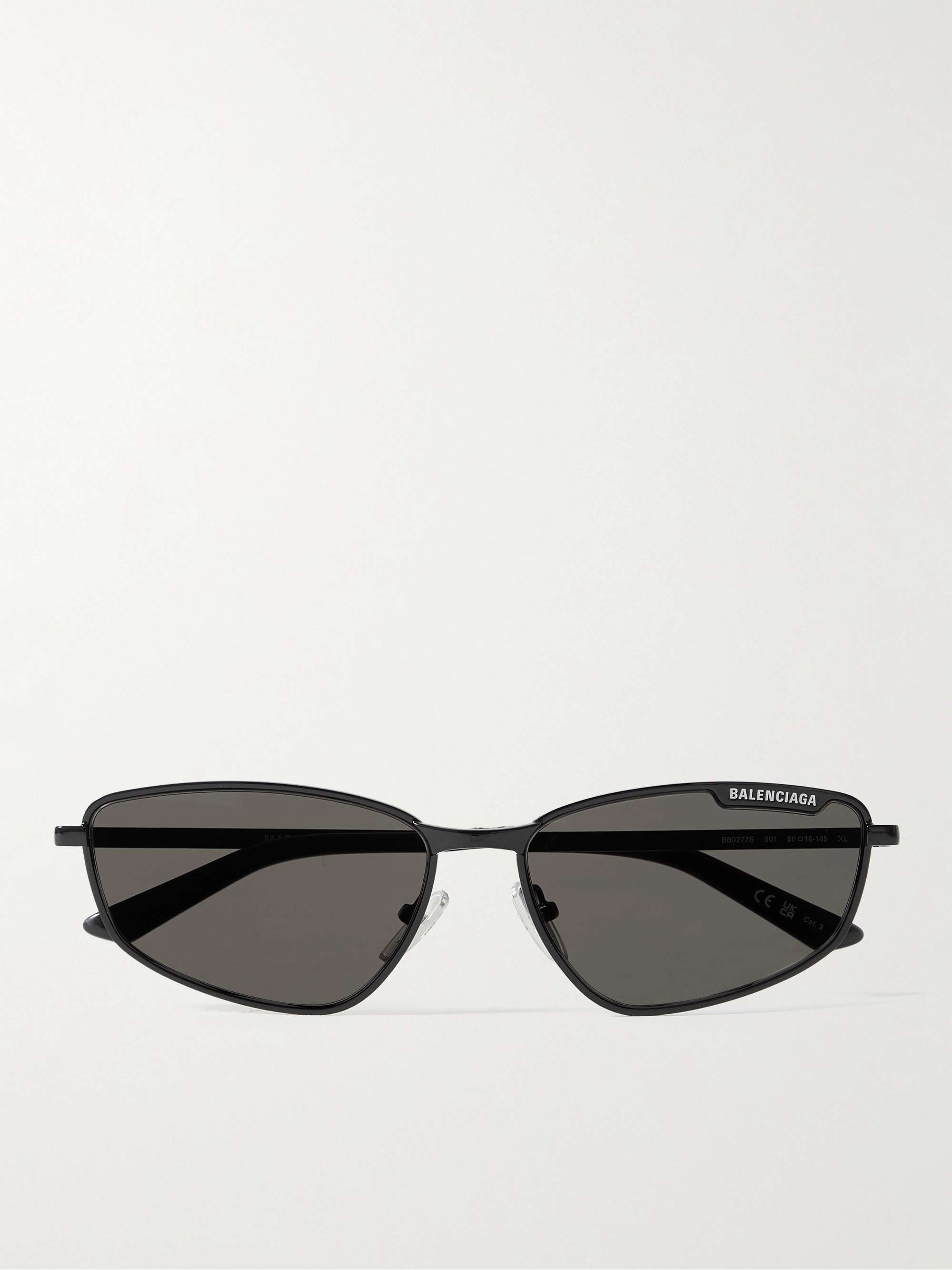 BALENCIAGA EYEWEAR Cat-Eye Metal Sunglasses for Men | MR PORTER