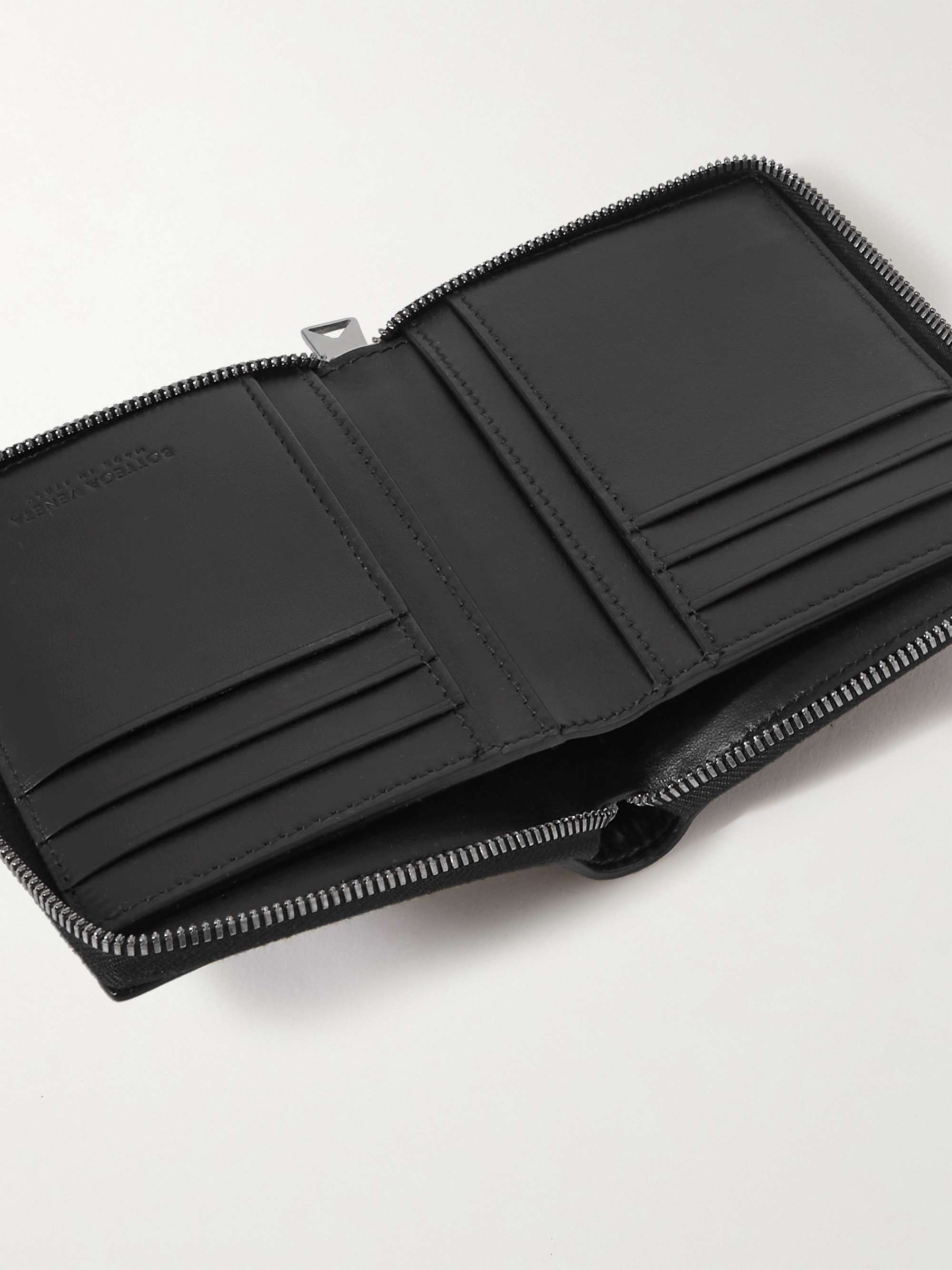 BOTTEGA VENETA Zip-Around Intrecciato Leather Wallet