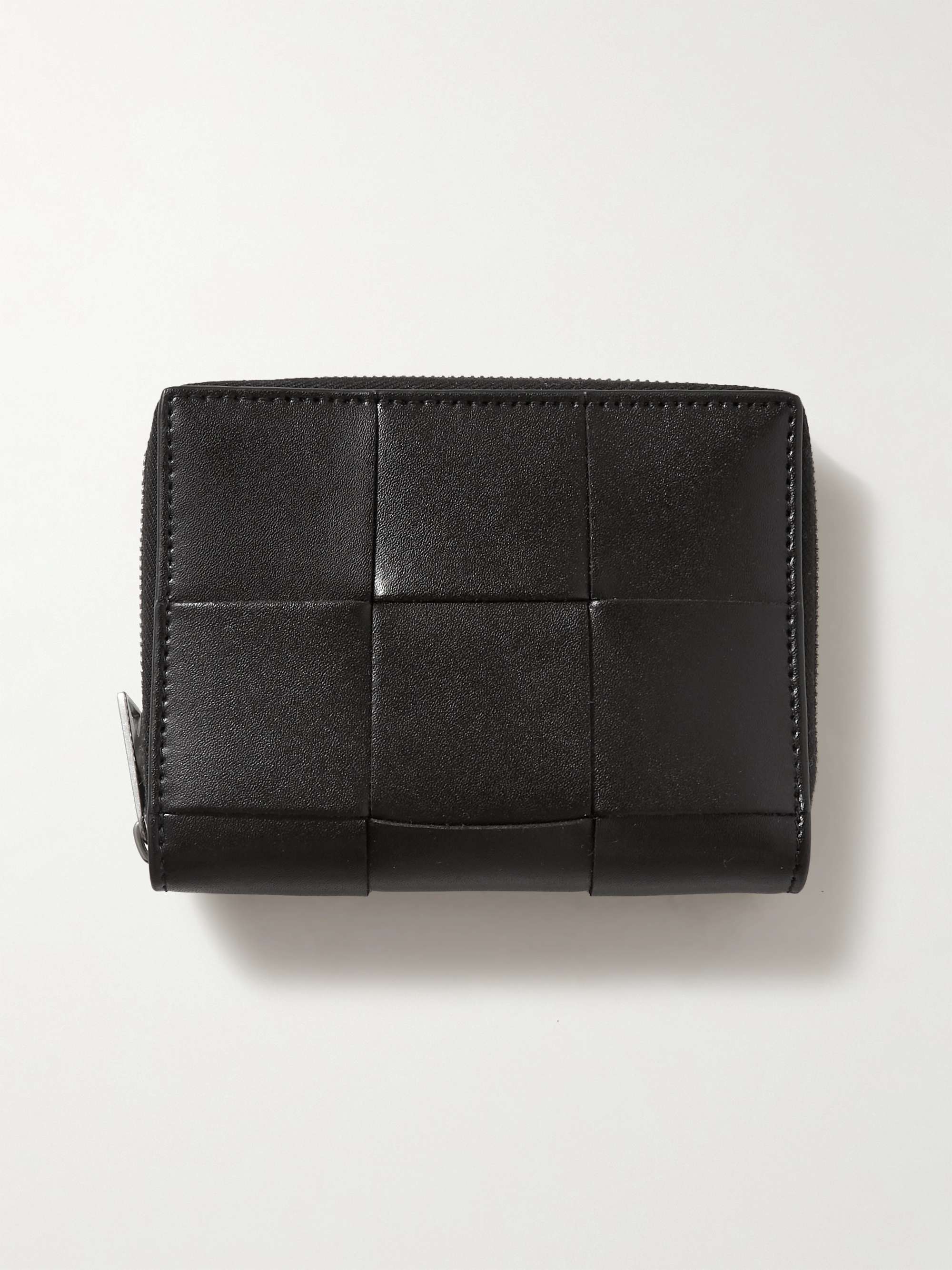 BOTTEGA VENETA Intrecciato Leather Zip-Around Wallet for Men