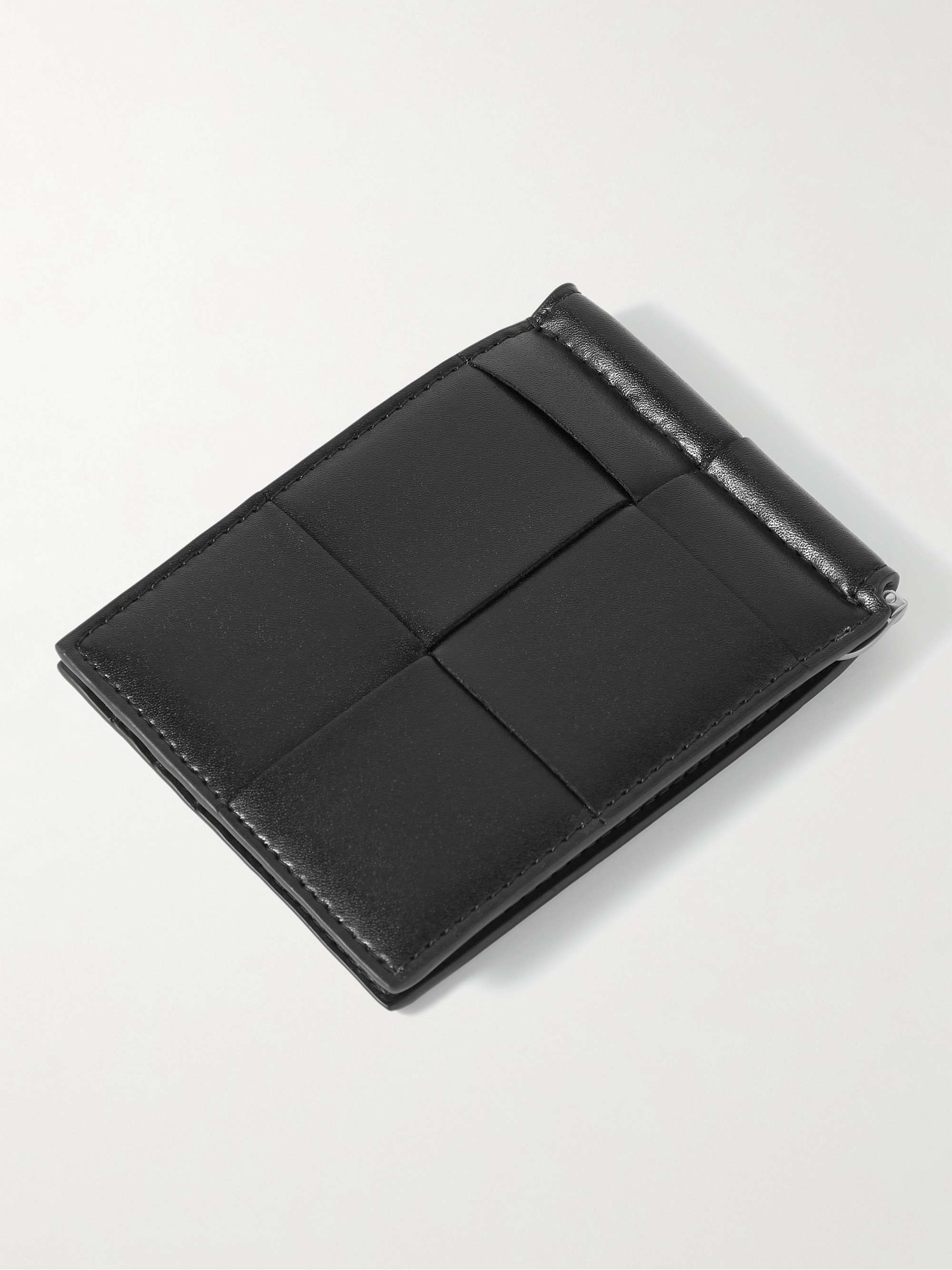 BOTTEGA VENETA Cassette Intrecciato Leather Bifold Cardholder with Money Clip